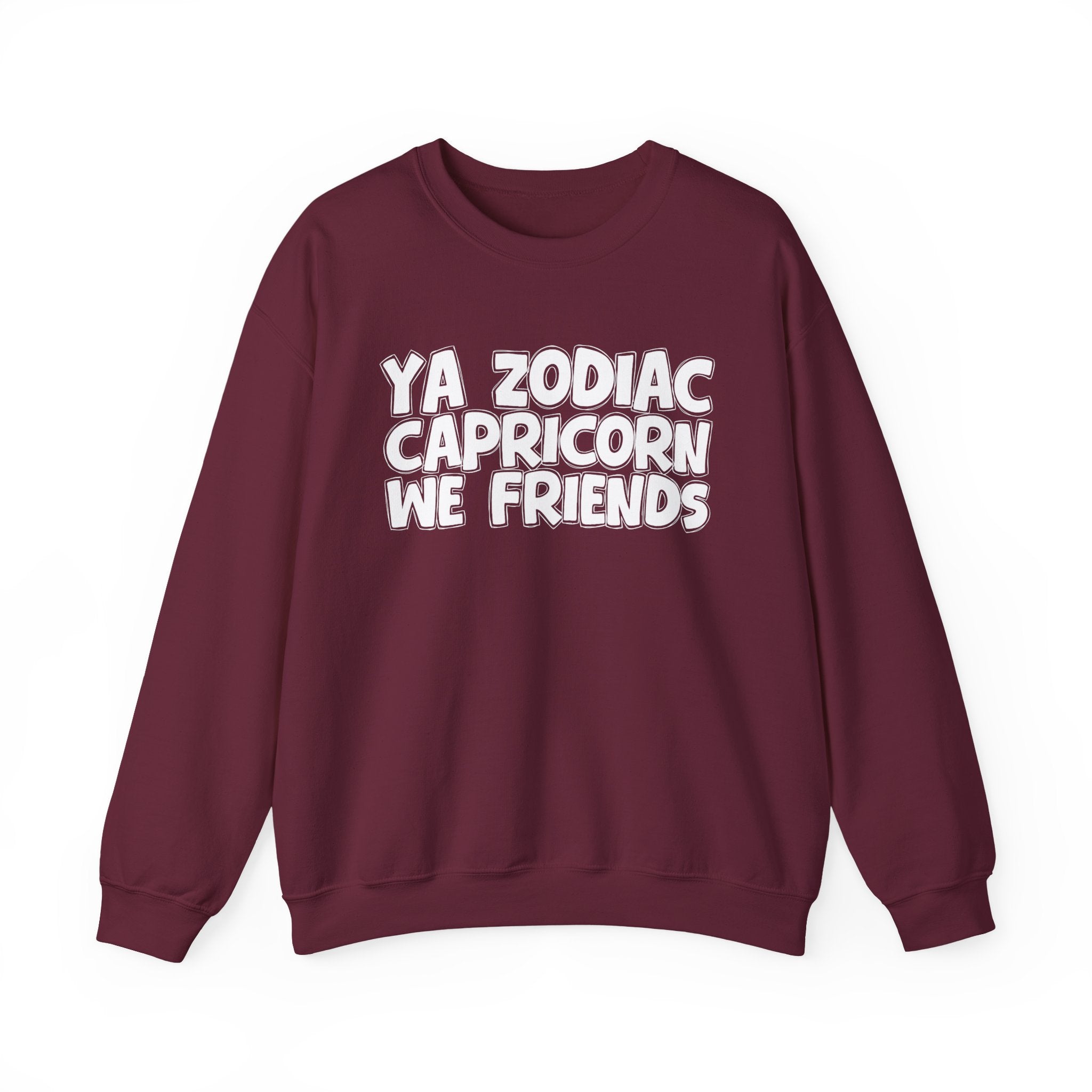 Ya Zodiac CAPRICORN We Friends - Fun Astrological Pride Sweatshirt