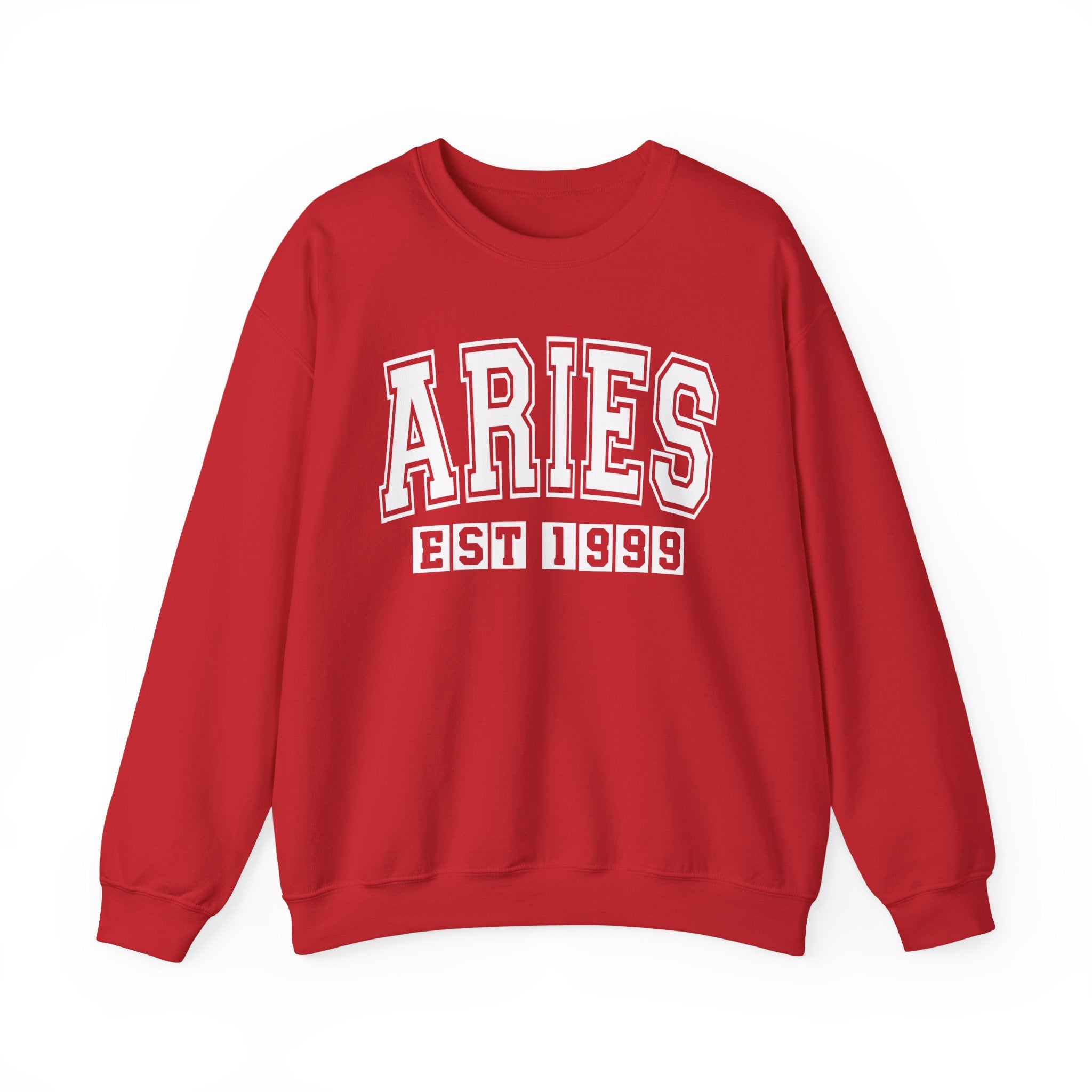 Aries (EST YEAR) Personalization — Zodiac Graphic Sweatshirt