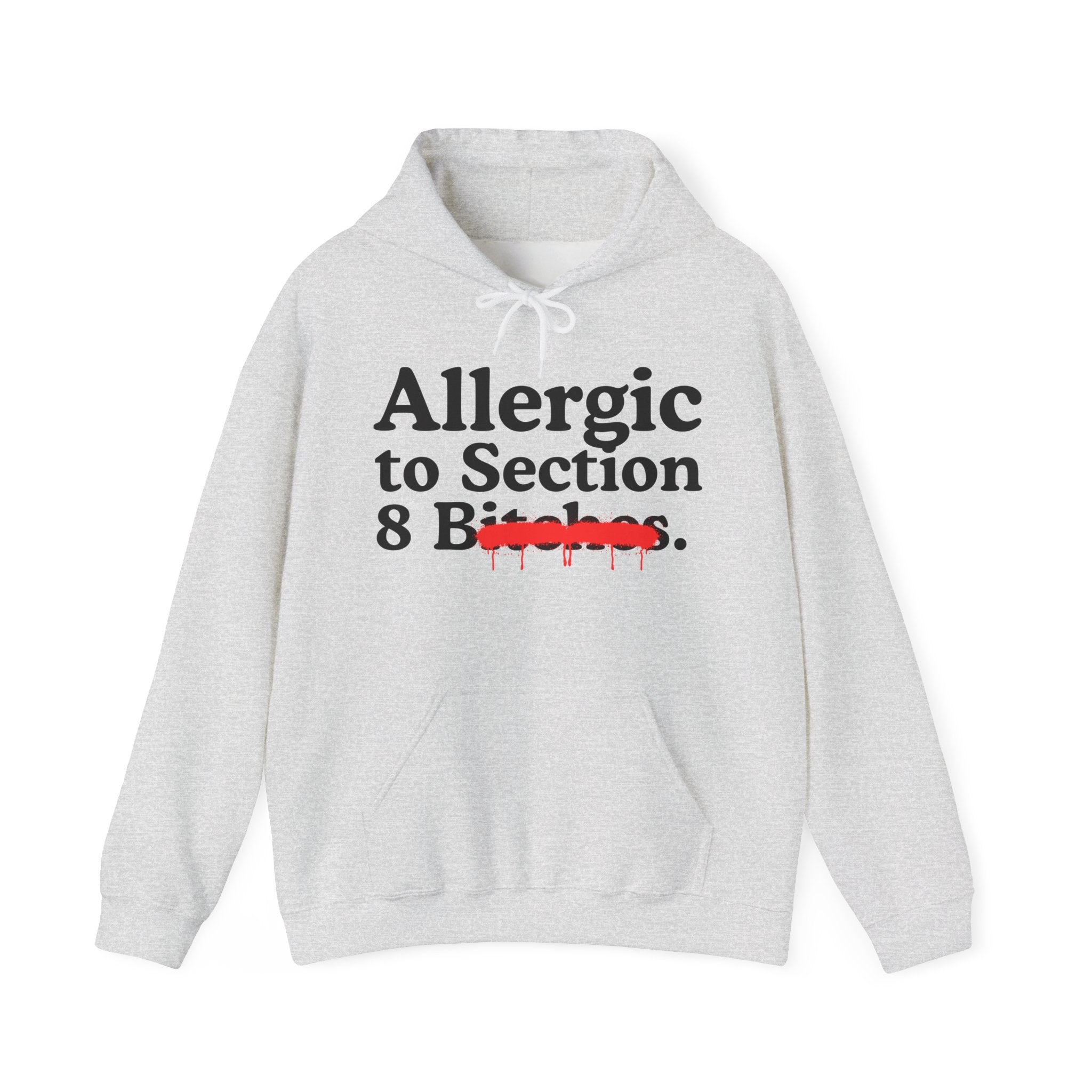 Allergic To Section 8 Bitches — Sarcastic Sassy Statement Hoodie