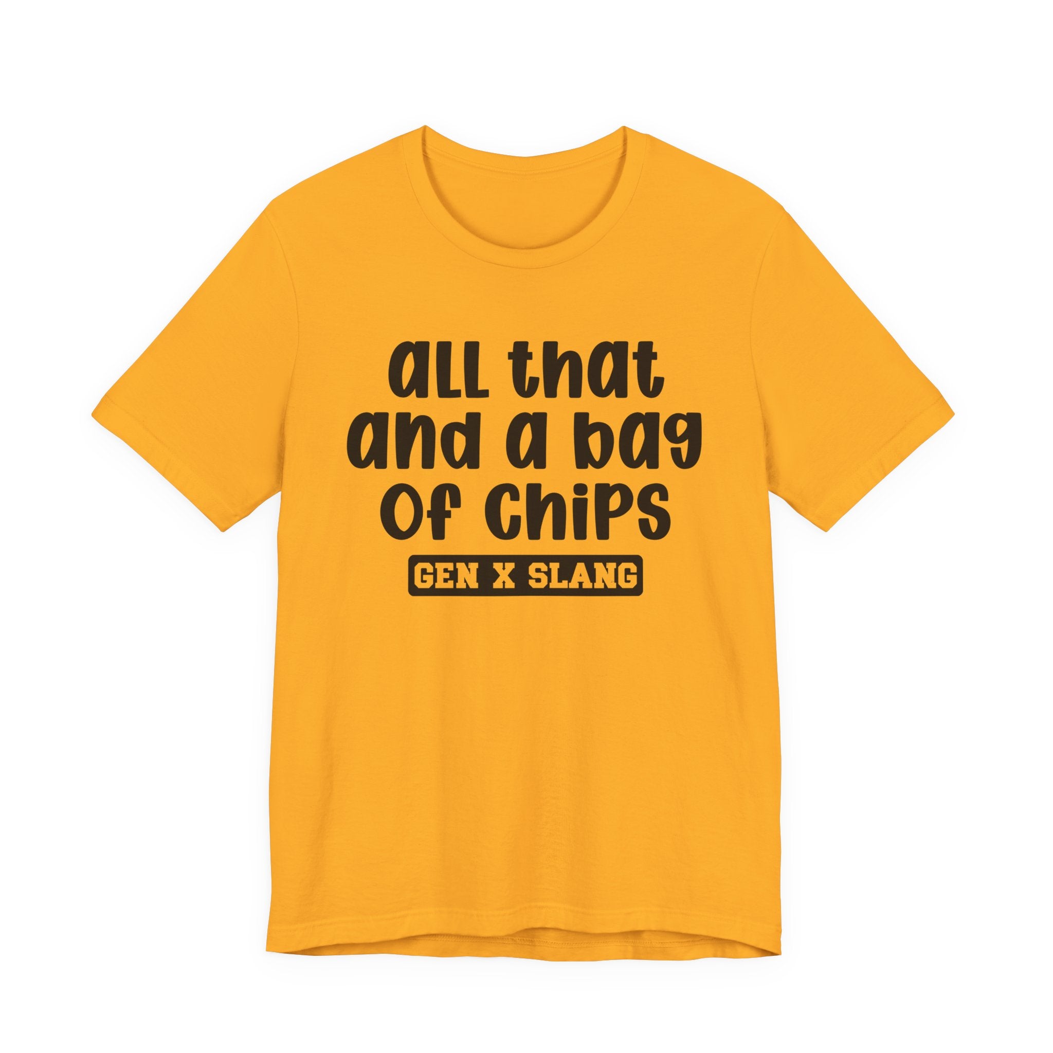 Gen X Slang T-Shirt - All That And A Bag Of Chips - Retro Humor Tee