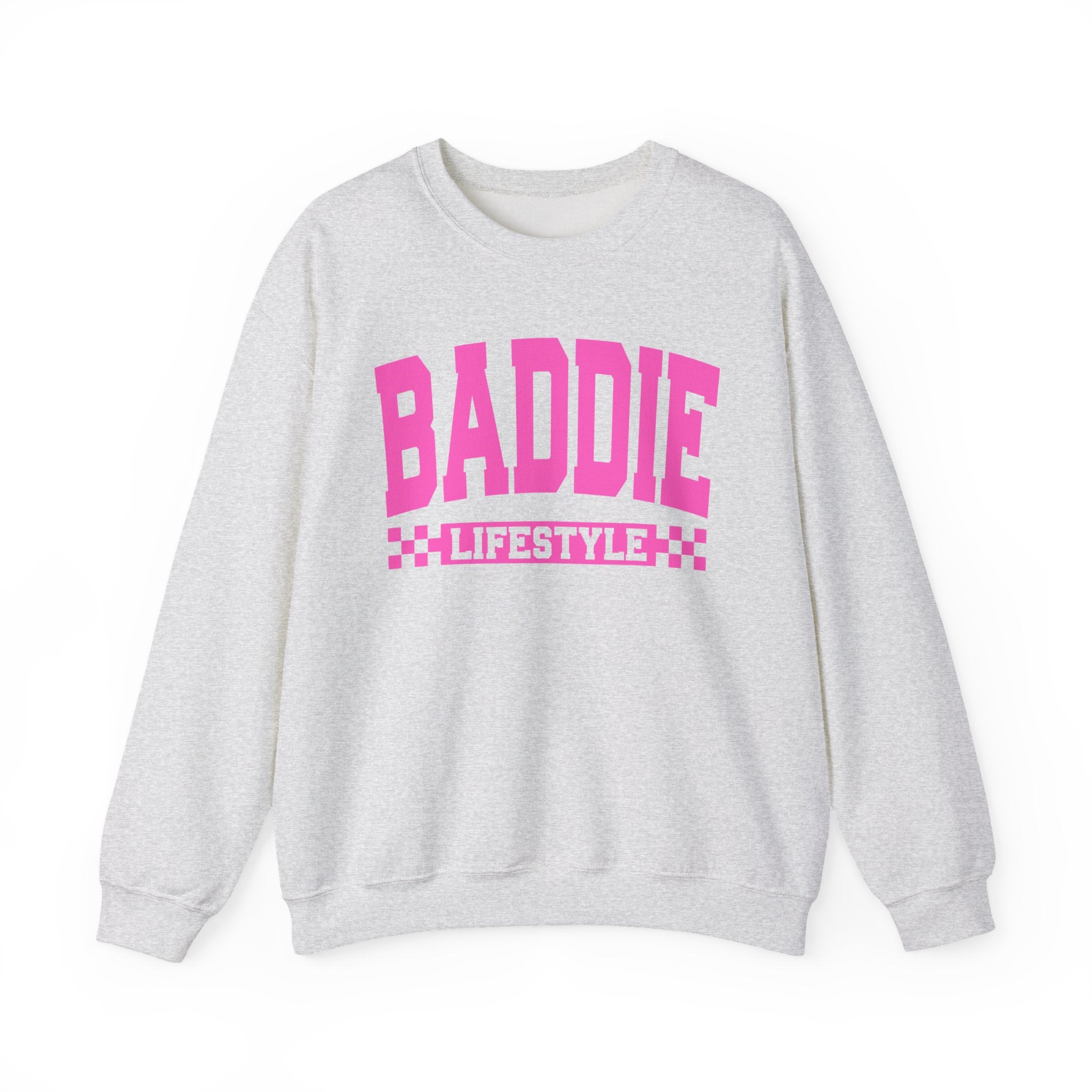 Baddie Lifestyle - Pink Varsity Sweatshirt