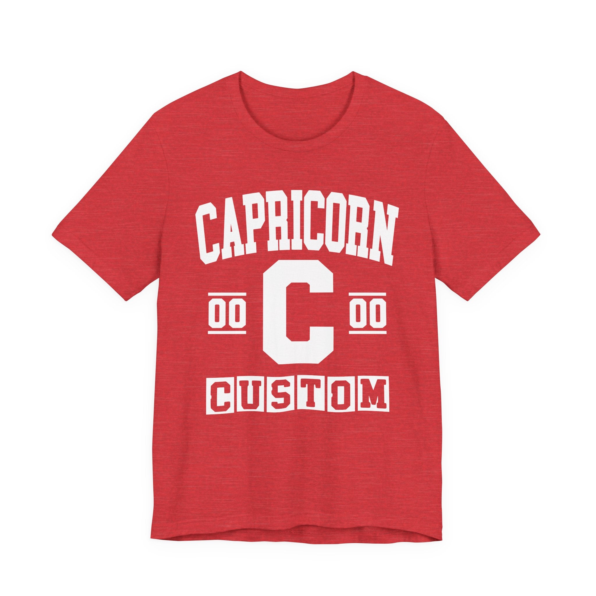 Custom Capricorn Varsity Tee Shirt — Customize Birthday Day/Month/Year - Customize Season/nation/Society