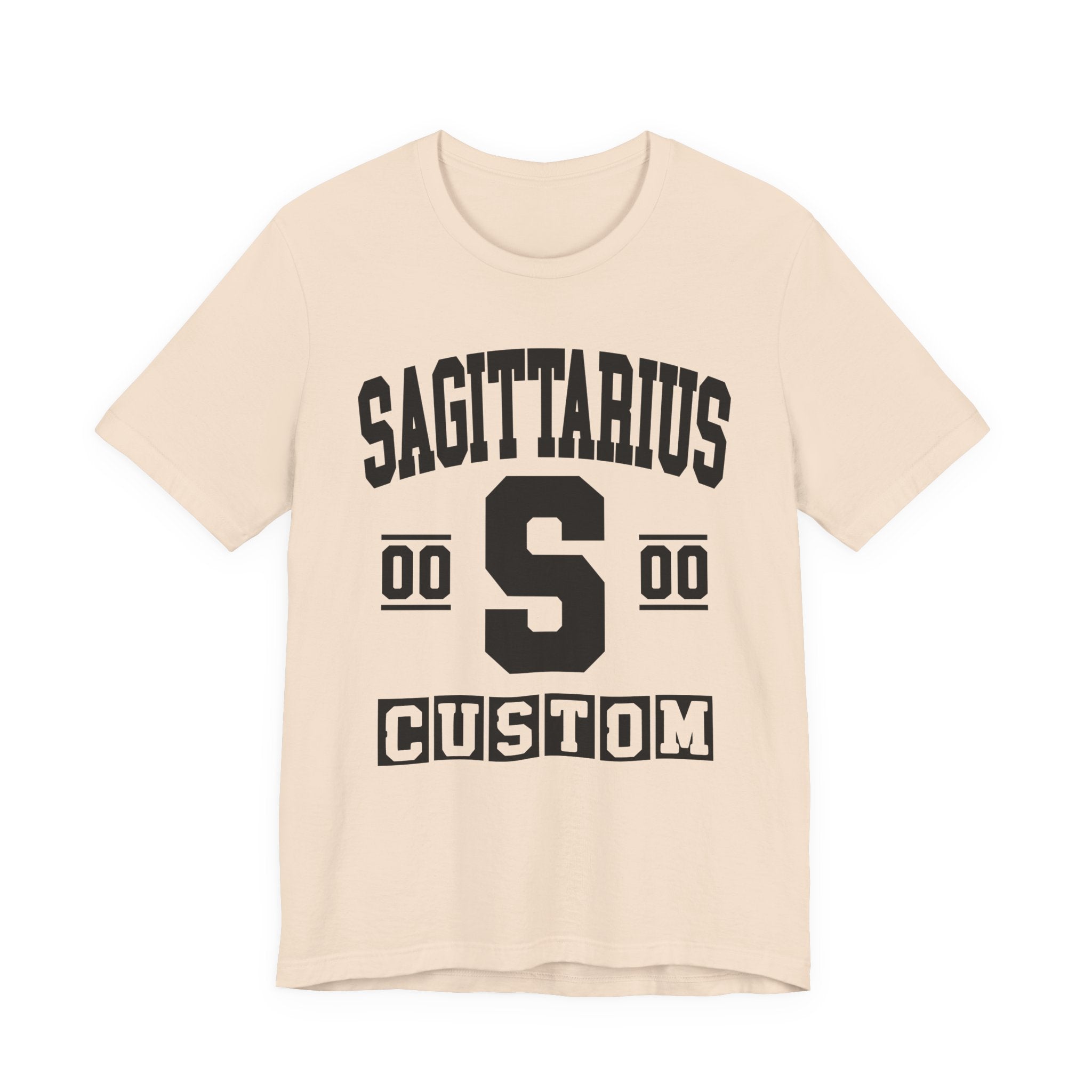 Custom Sagittarius Varsity Tee Shirt — Customize Birthday Day/Month/Year - Customize Season/nation/Society