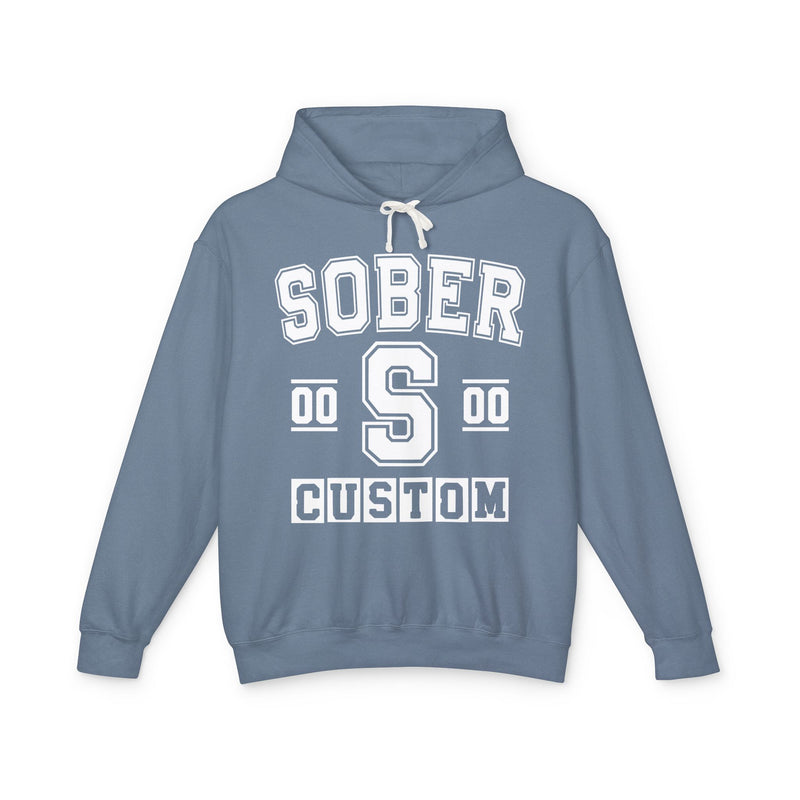 Custom Sober Varsity Hoodie — Customize Birthday Day/Month/Year — Customize Gemini Season/Nation