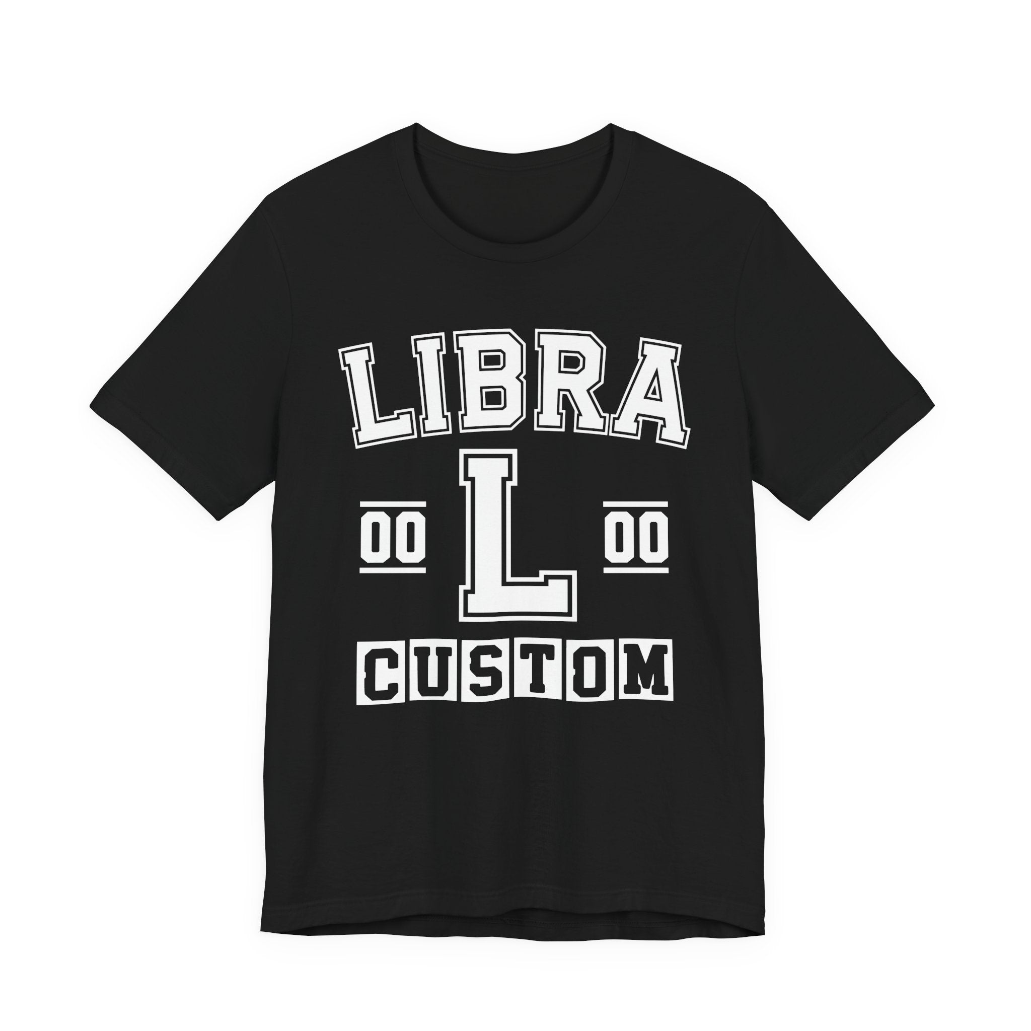 Custom Libra Varsity Tee Shirt — Customize Birthday Day/Month/Year - Customize Season/nation/Society