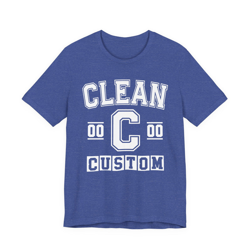 Custom Clean Varsity T-Shirt — Customize Birthday Day/Month/Year — Customize Season/nation/Society
