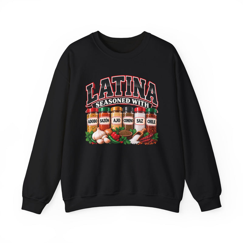 Latina Seasoned With Adobo Sazón Ajo Comino Saz Chile — Sweatshirt