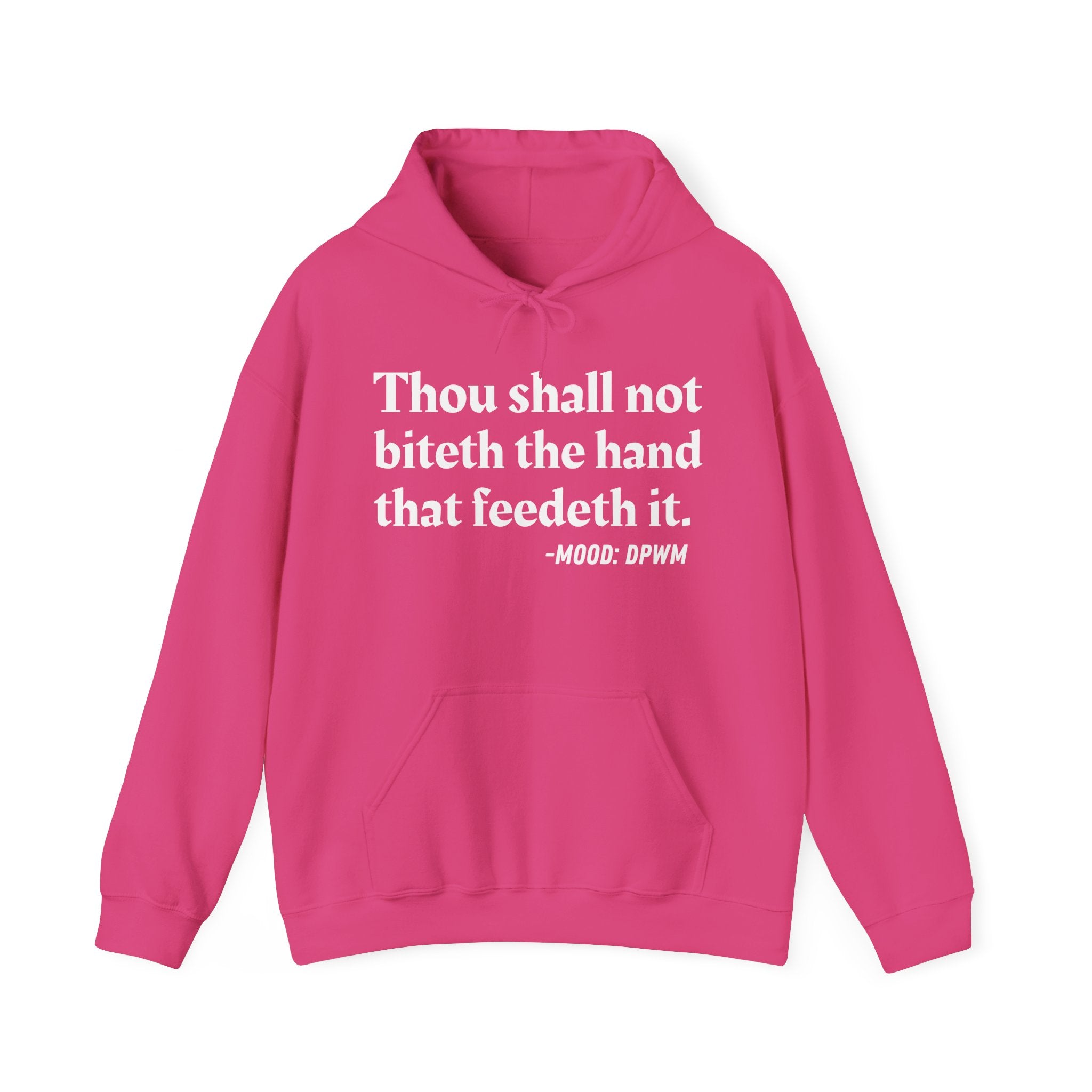 Thou Shall Not Biteth The Hand That Feedeth It  — Vintage Hoodie