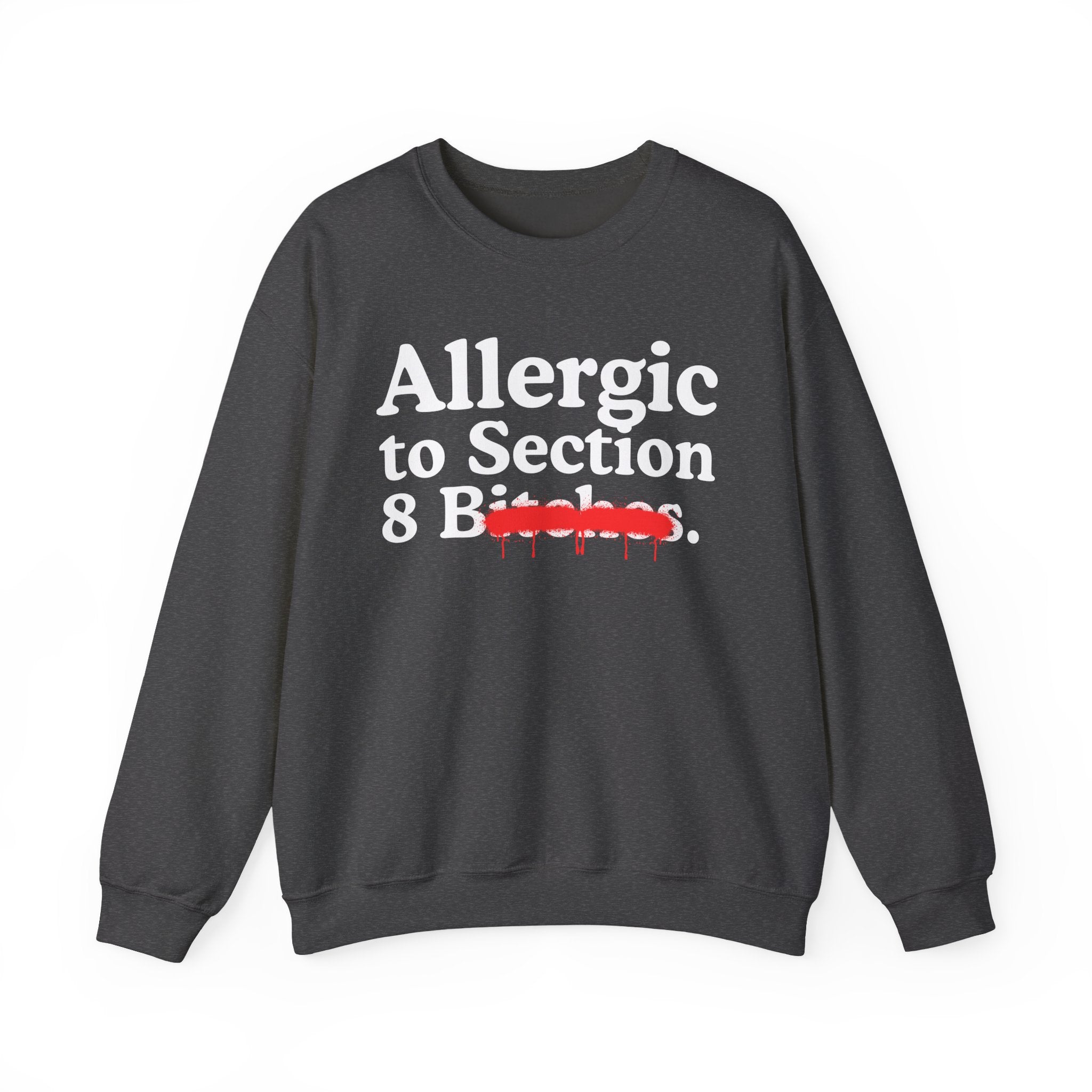 Allergic To Section 8 Bitches — Sarcastic Sassy Statement Sweatshirt