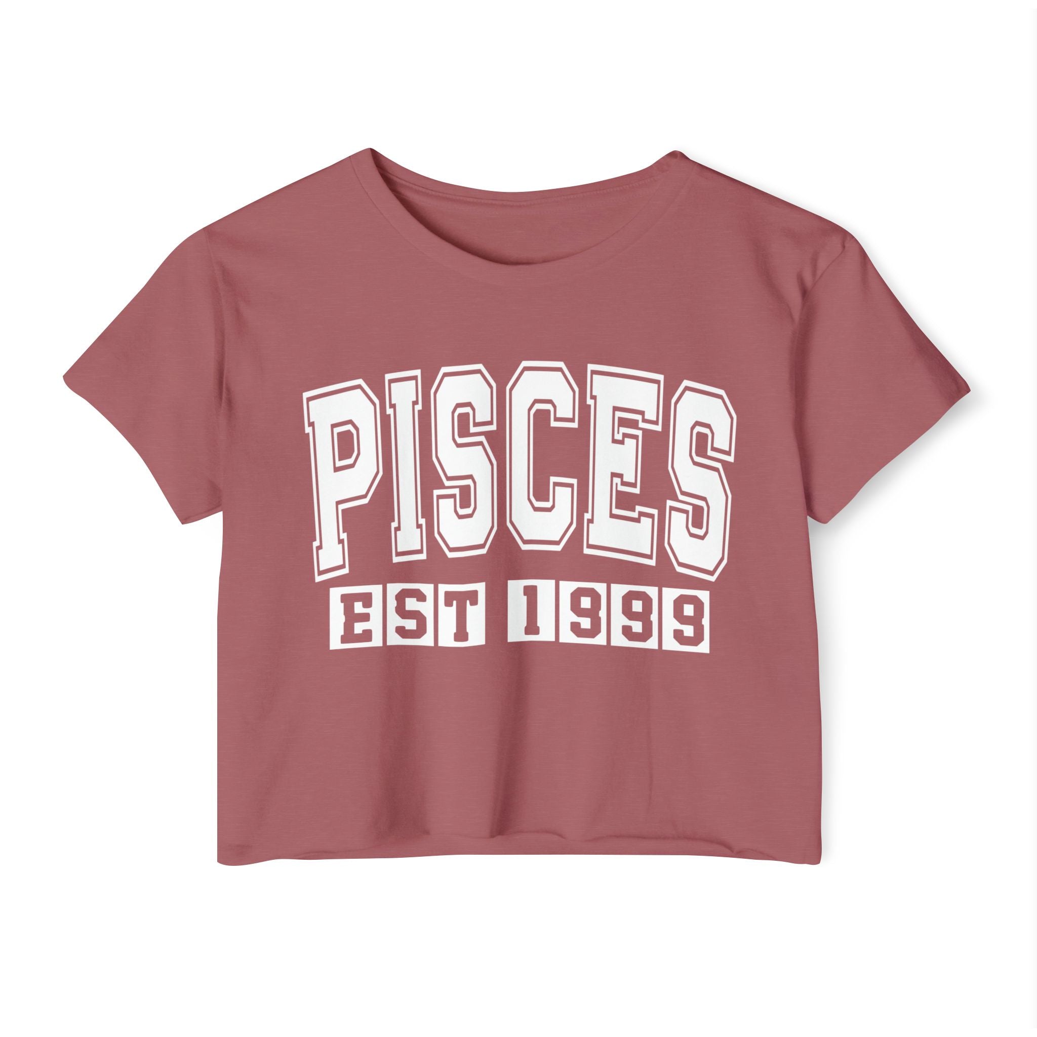 Pisces EST (YEAR) Personalization -  Crop Top