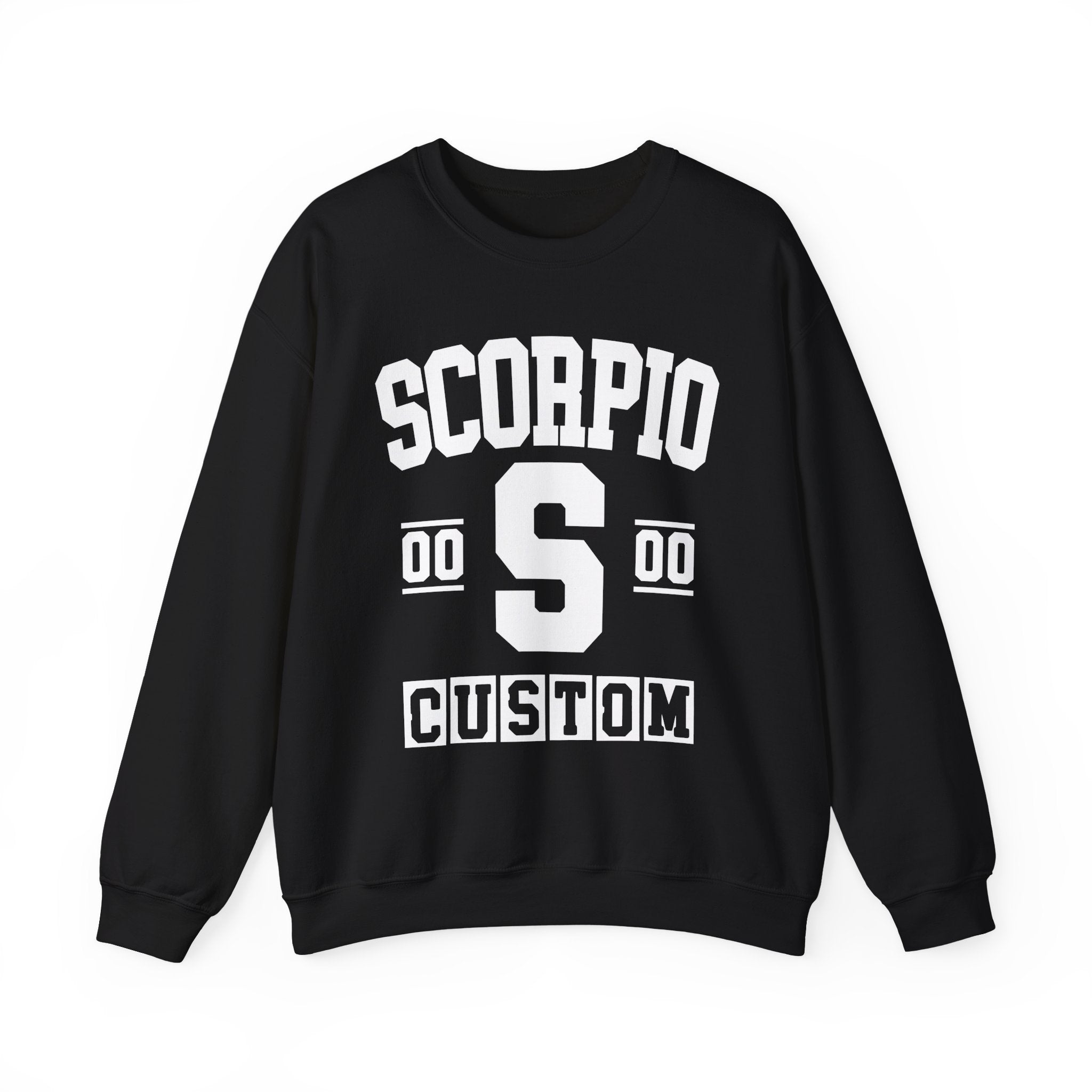 Custom Scorpio Varsity Sweatshirt - Customize Birthday Day/Month/Year - Customize Gemini Season/Nation