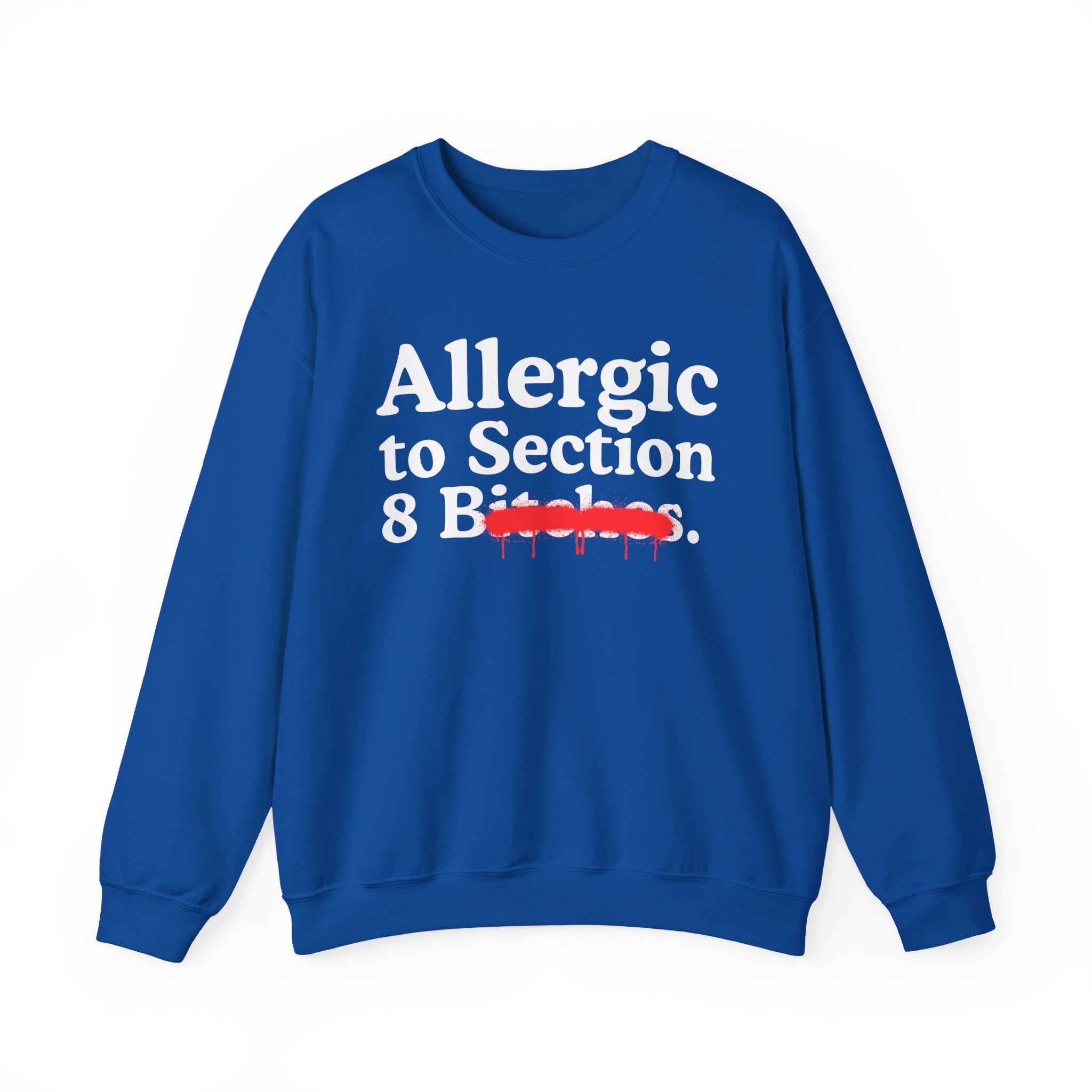 Allergic To Section 8 Bitches — Sarcastic Sassy Statement Sweatshirt