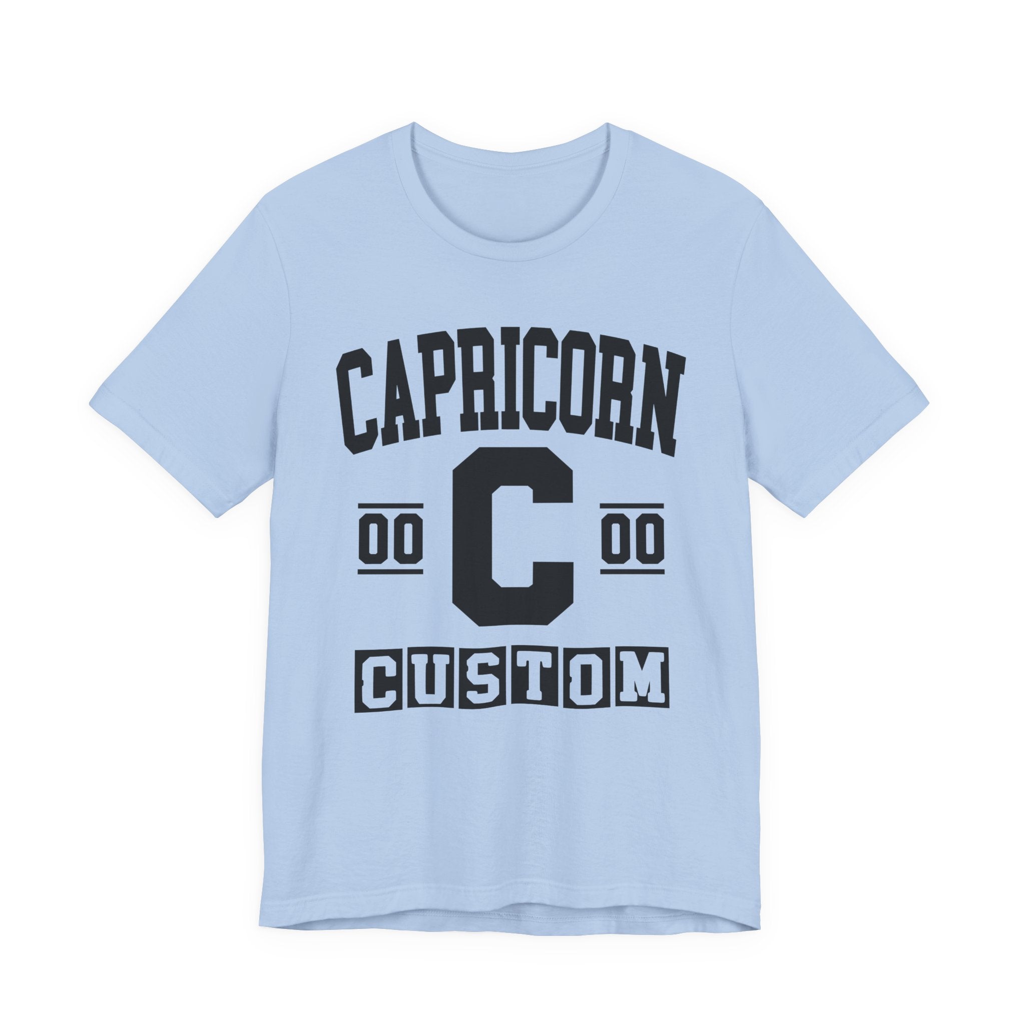 Custom Capricorn Varsity Tee Shirt — Customize Birthday Day/Month/Year - Customize Season/nation/Society