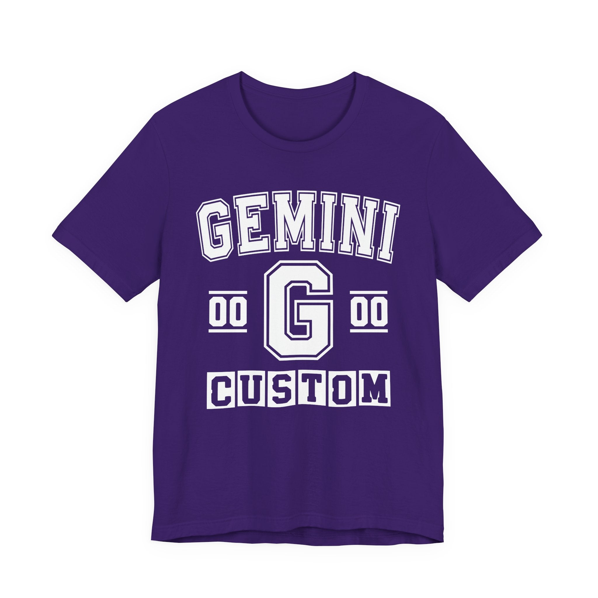 Custom Gemini Varsity Tee Shirt — Customize Birthday Day/Month/Year - Customize Season/nation/Society