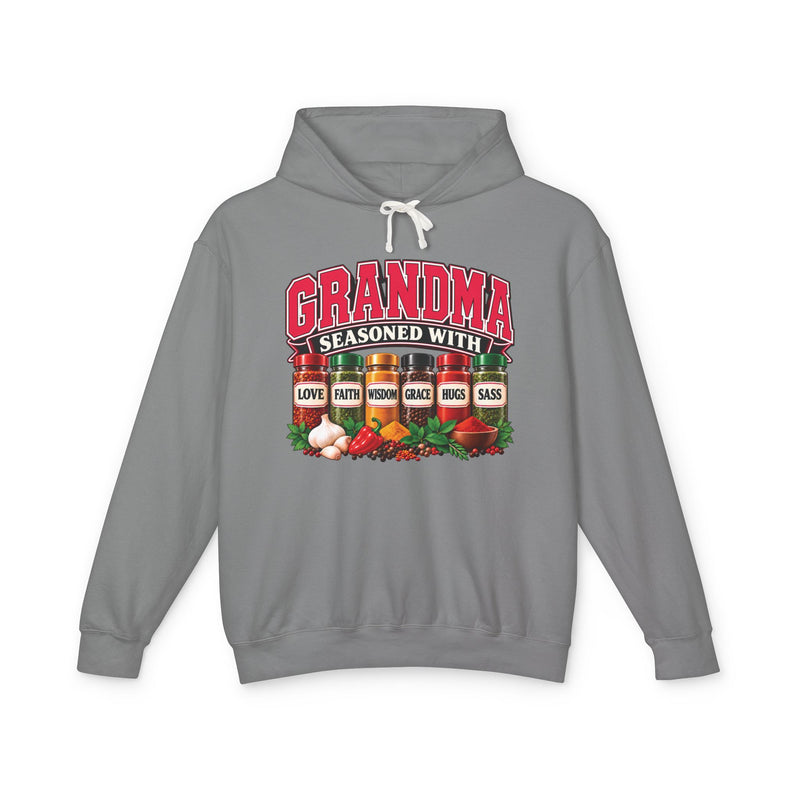 Grandma Seasoned With Love Faith Wisdom Grace Hugs Sass — Hoodie