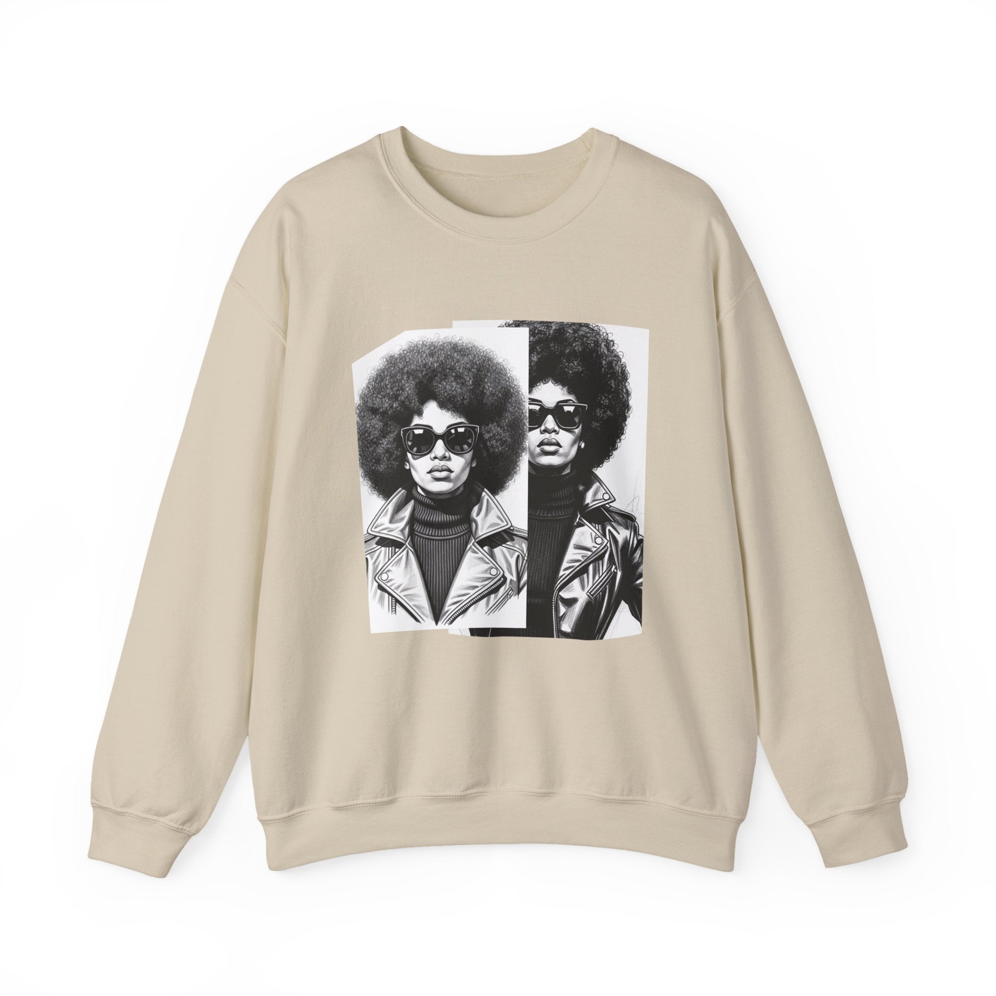 70s Portrait Of Black Woman - African American Woman Pride Sweatshirt