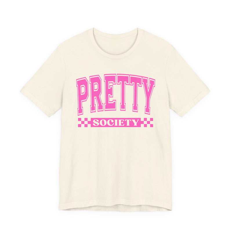 Pretty Society — Pink Varsity Statement T-Shirt