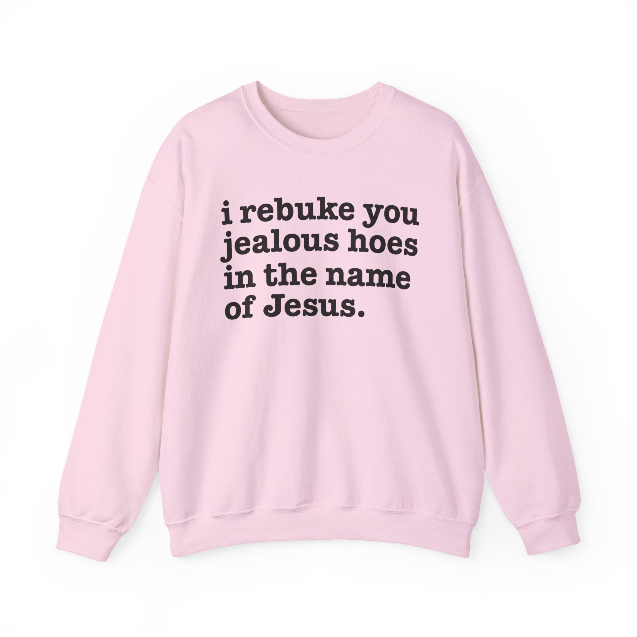 I Rebuke You Jealous Hoes in the Name of Jesus — Christian Humor Sweatshirt