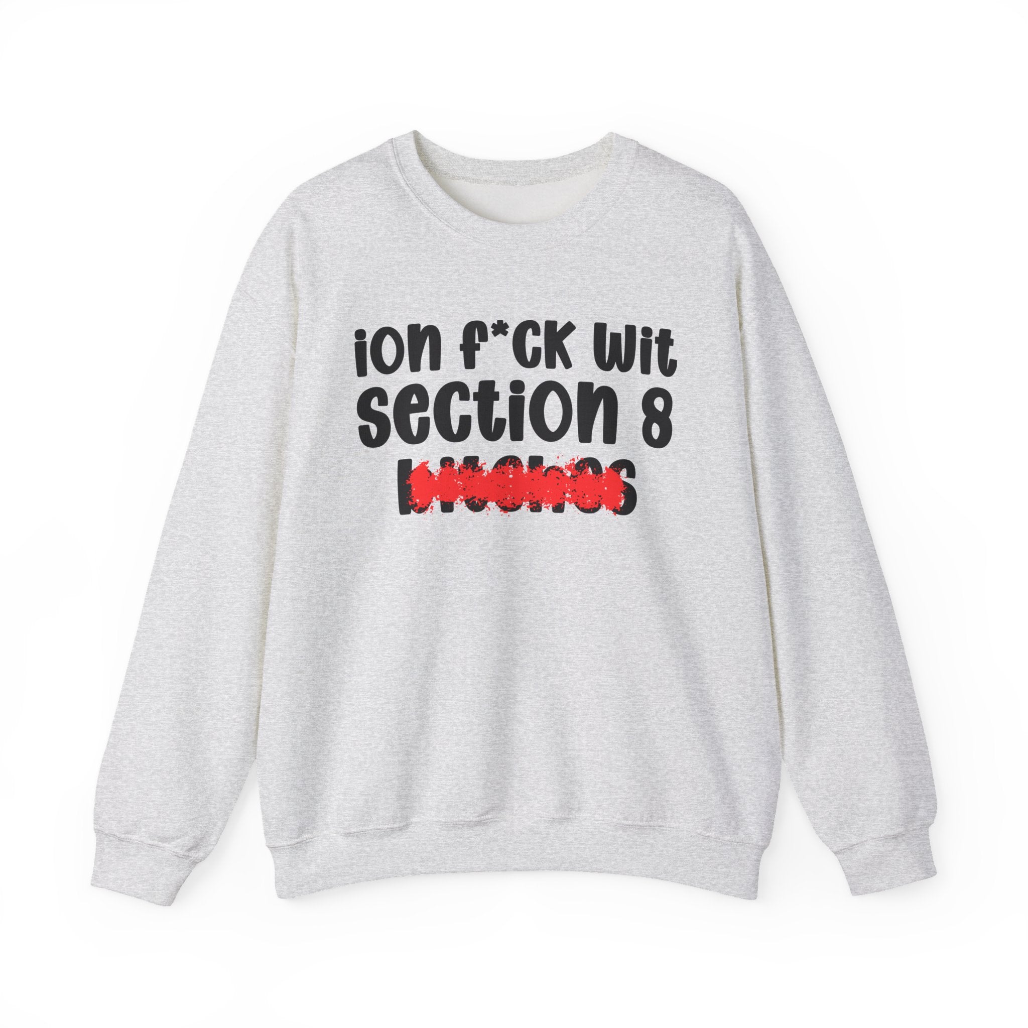 ION (I Don't) FUCK WIT SECTION 8 BITCHES - Bold Sarcastic Sweatshirt