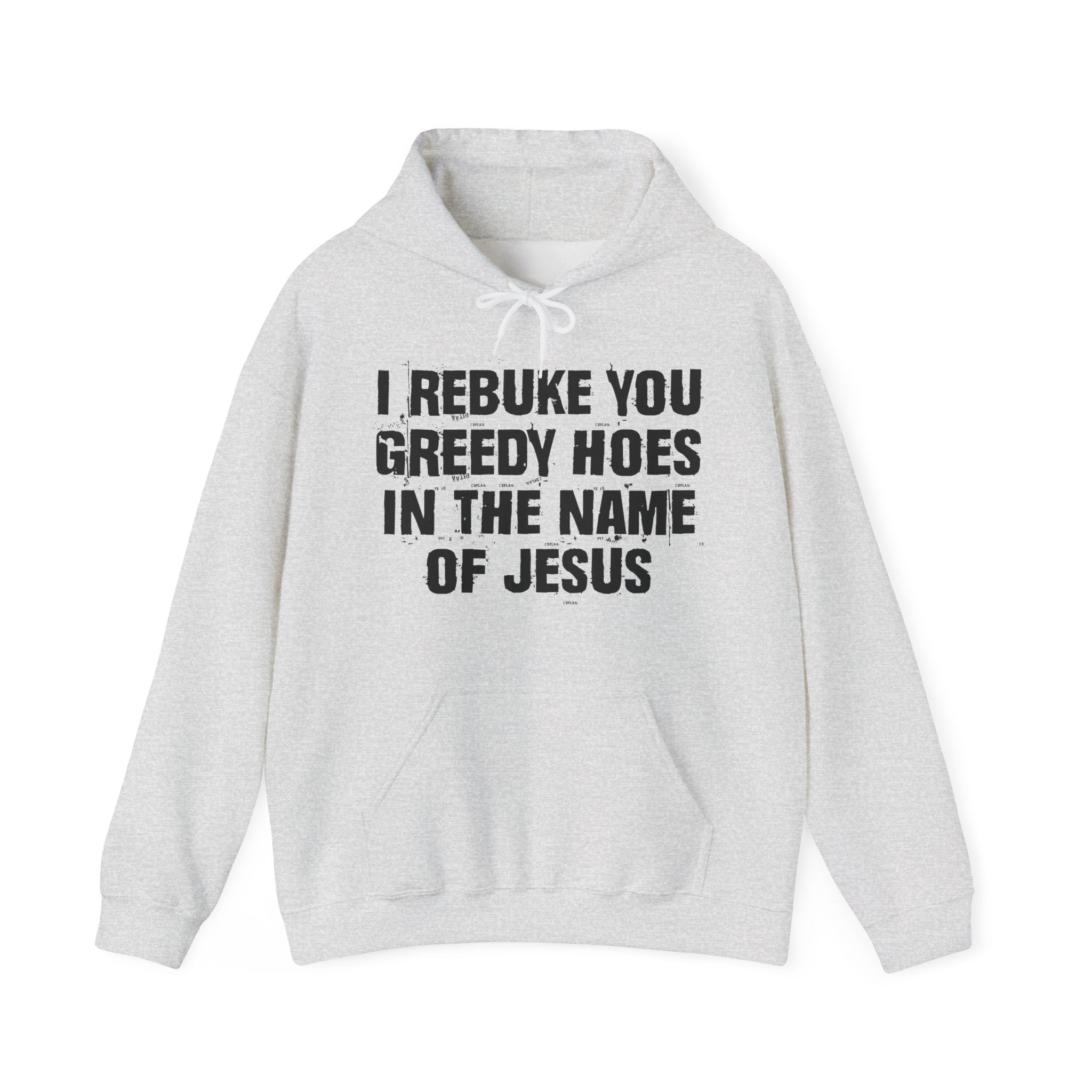 I Rebuke You Greedy Hoes in the Name of Jesus — Humorous Religious Hoodie