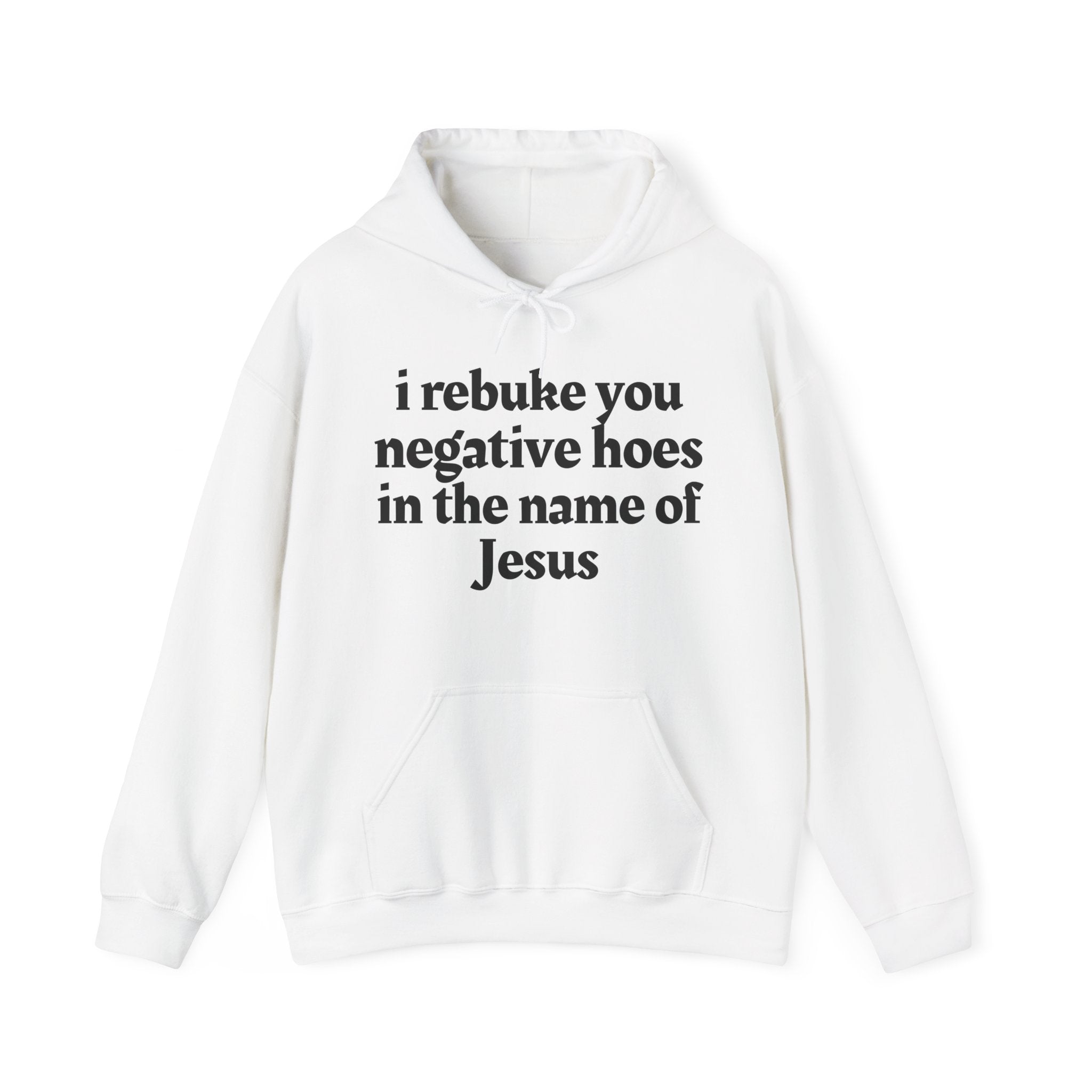 I Rebuke You Negative Hoes in the Name of Jesus — Humorous Religious Hoodie