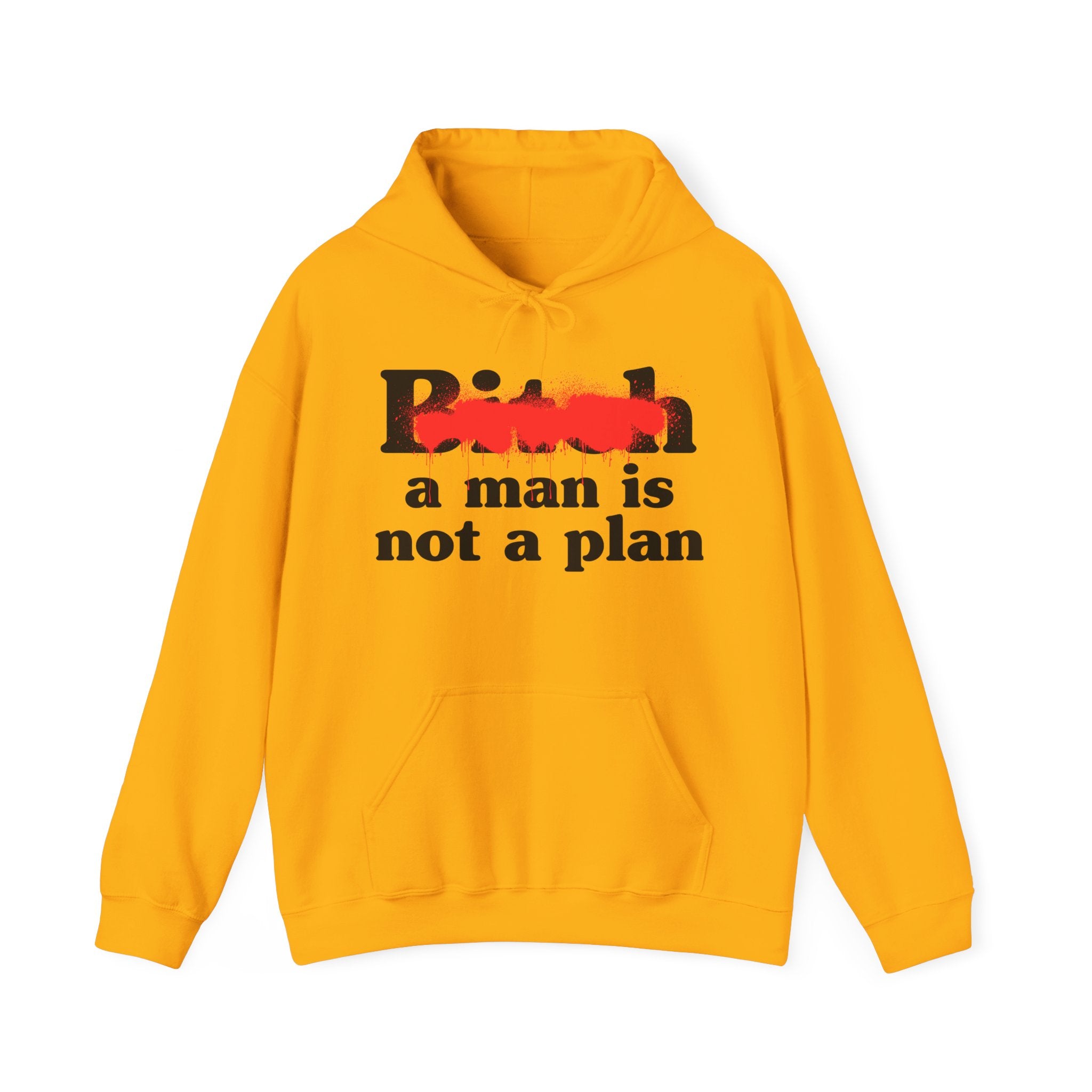 Bitch A Man Is Not A Plan - Sassy Adult Humor Hoodie