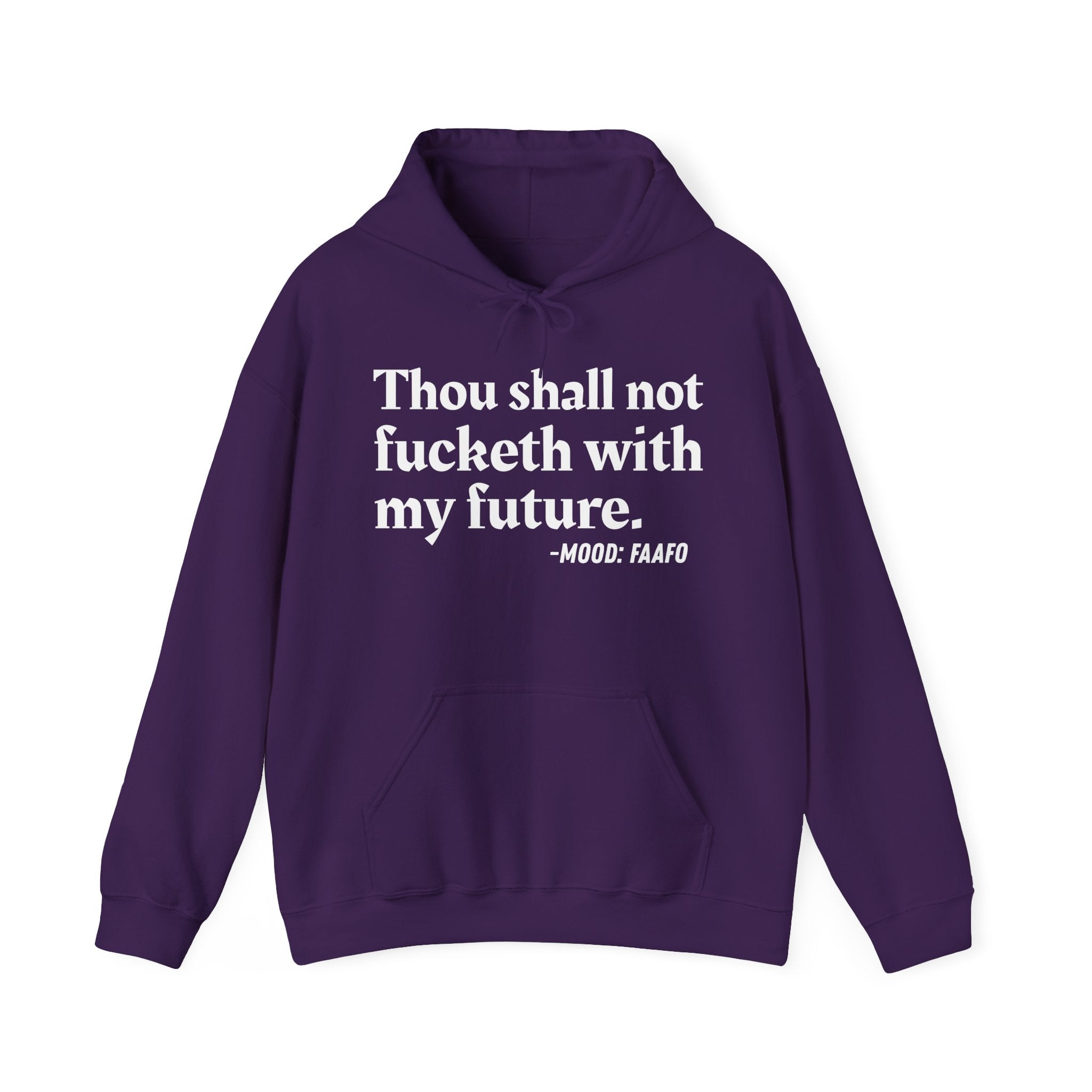 Thou Shall Not Fucketh With My Future — Money Mood Statement Hoodie
