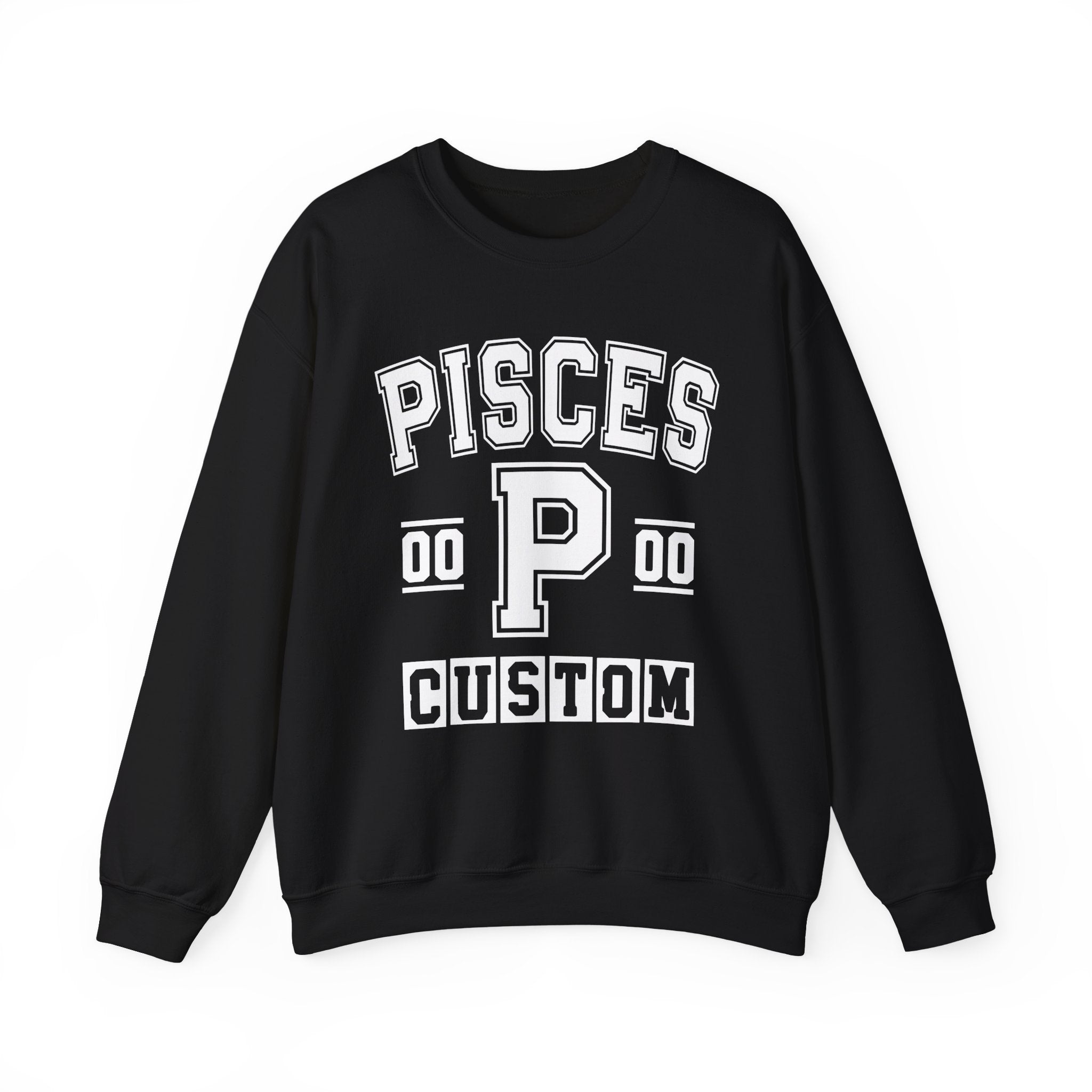 Custom Pisces Varsity Sweatshirt - Customize Birthday Day/Month/Year - Customize Gemini Season/Nation