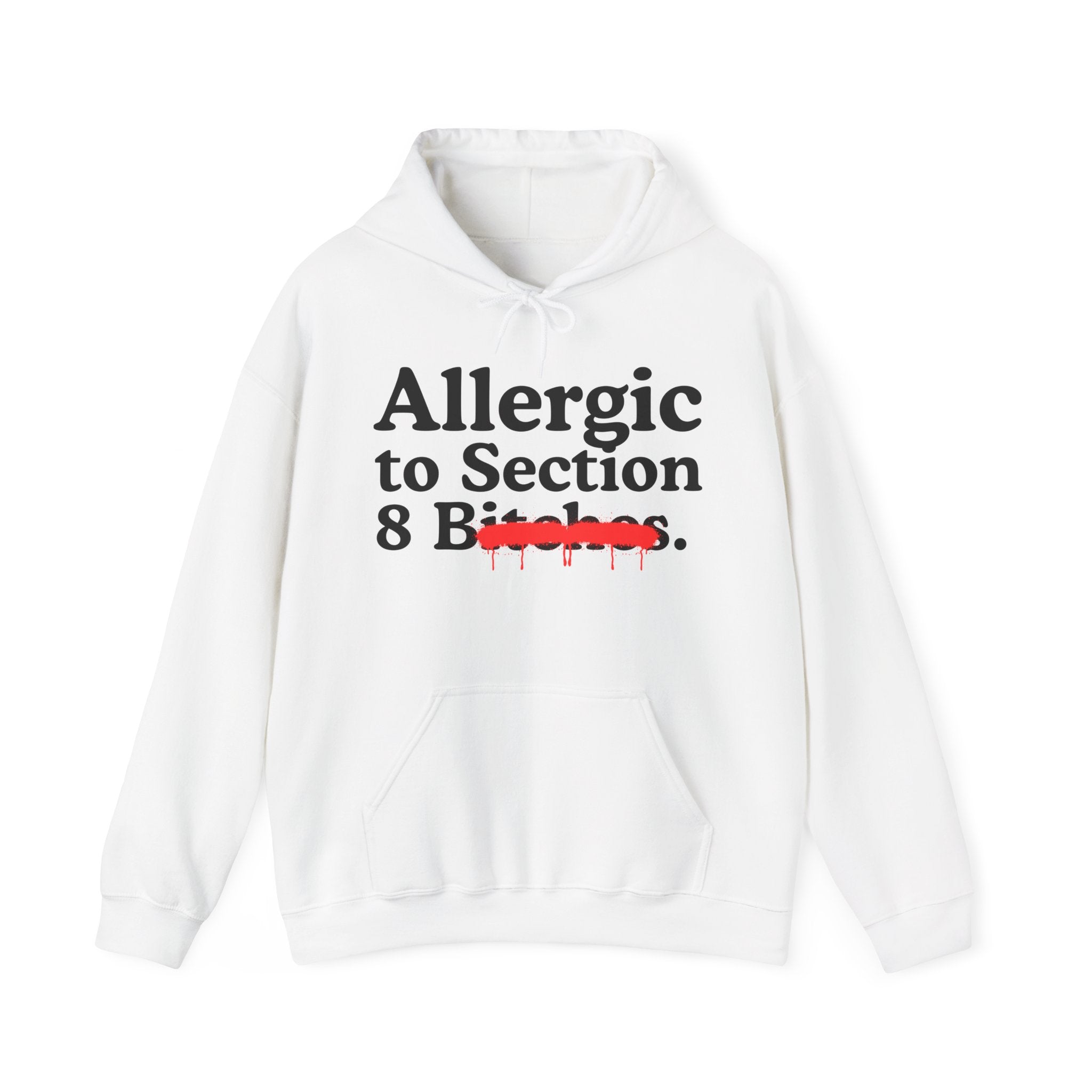 Allergic To Section 8 Bitches — Sarcastic Sassy Statement Hoodie