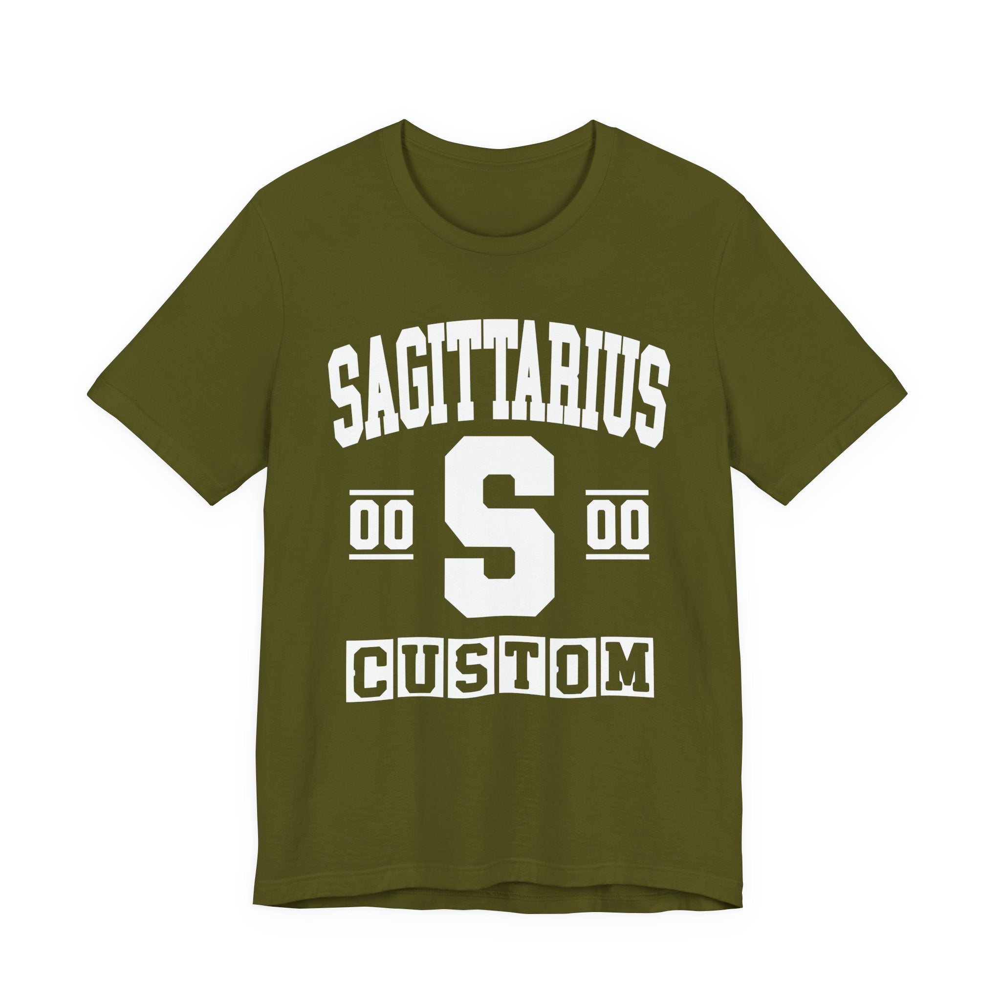 Custom Sagittarius Varsity Tee Shirt — Customize Birthday Day/Month/Year - Customize Season/nation/Society