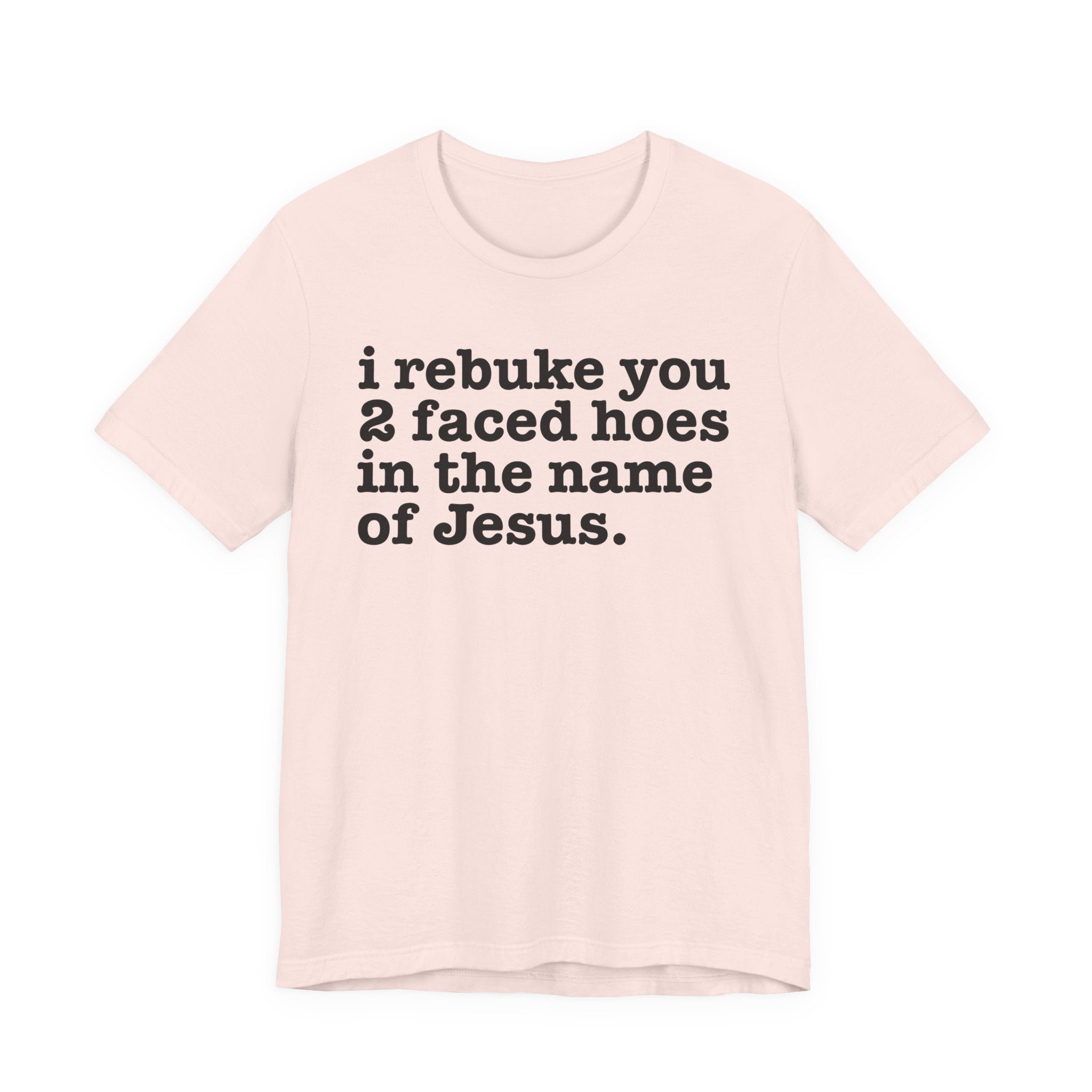 I Rebuke You 2 Faced Hoes in the Name of Jesus — Christian Humor T-Shirt
