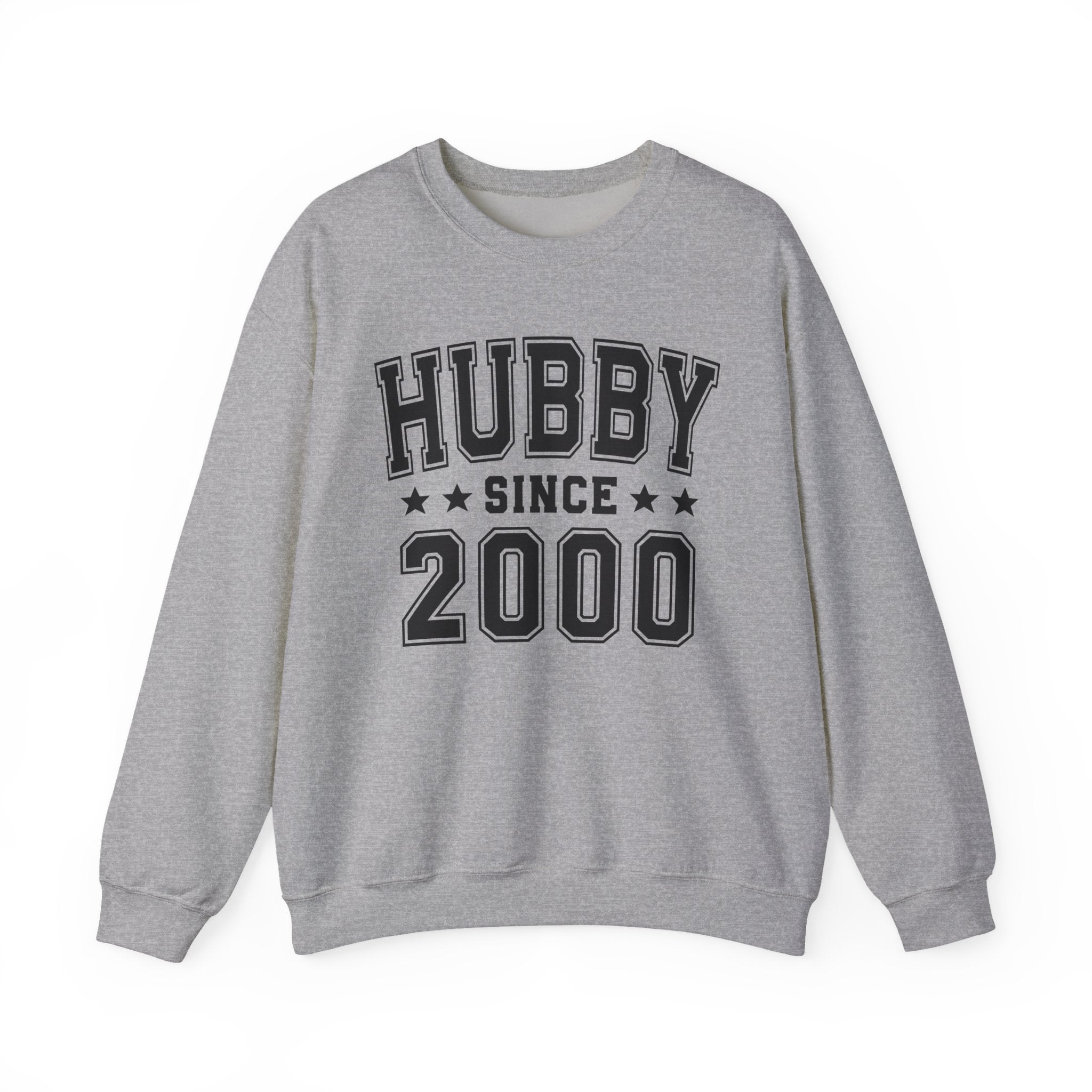 Hubby Since (Personalized Date) —  Husband/Married Couples Sweatshirt, Wedding & Anniversary Gift