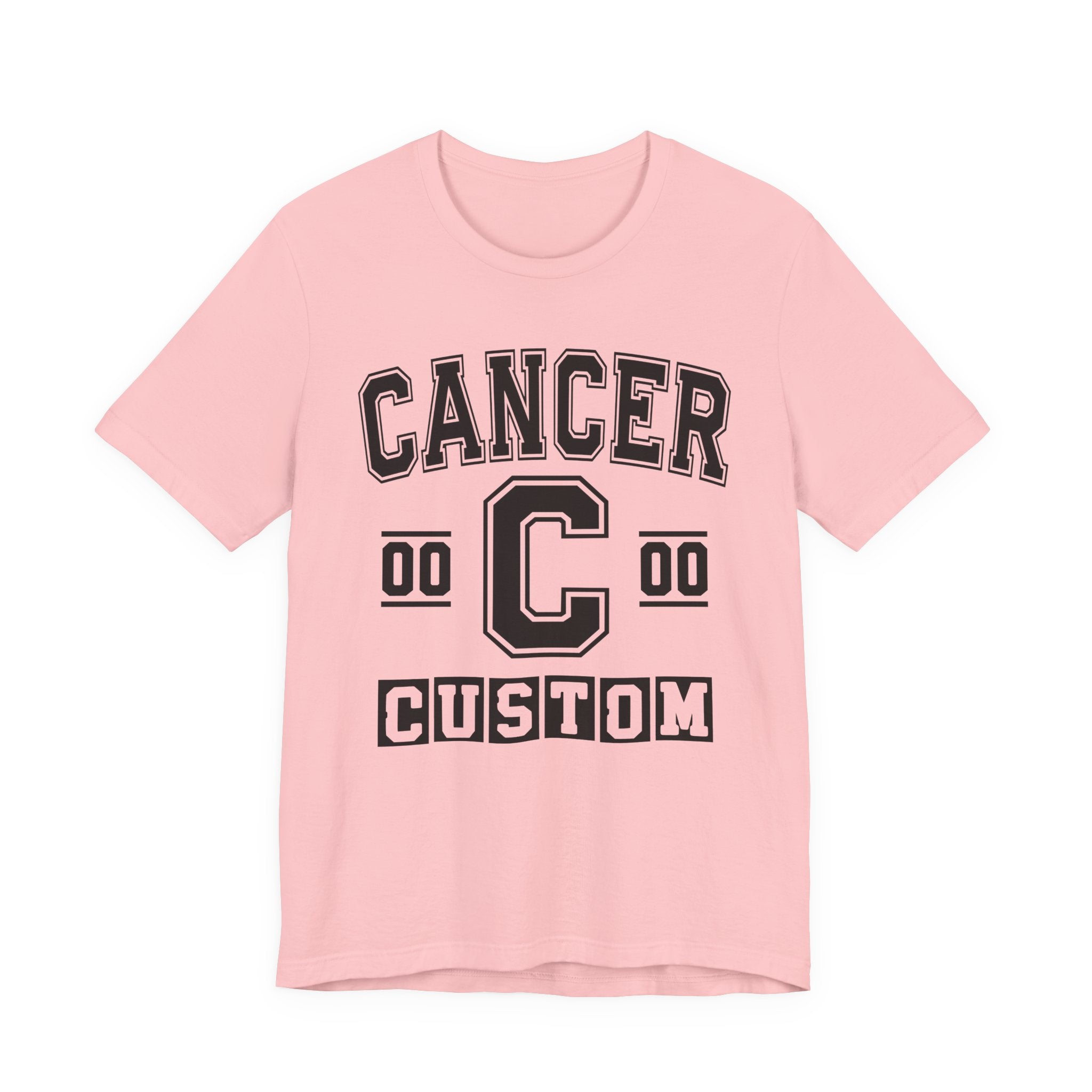 Custom Cancer Varsity Tee Shirt — Customize Birthday Day/Month/Year - Customize Season/nation/Society
