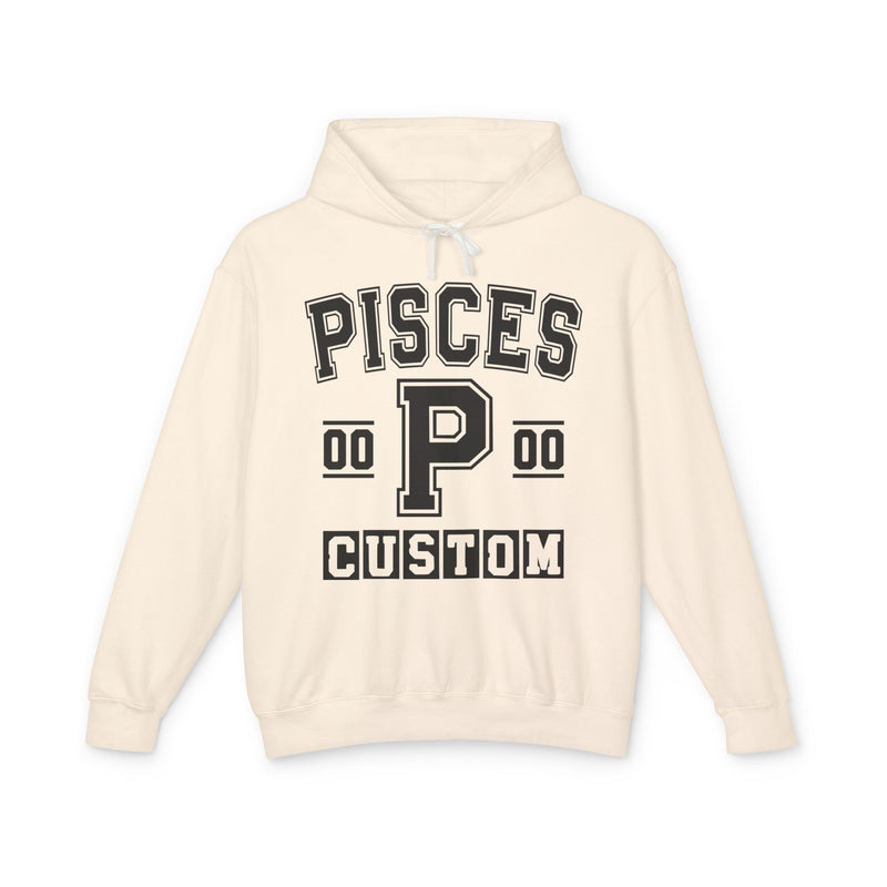 Custom Pisces Varsity Hoodie — Customize Birthday Day/Month/Year — Customize Gemini Season/Nation