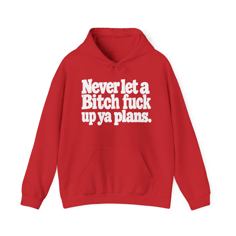 Never Let A Bitch Fuck Up Ya Plans －Street Motivational Hoodie