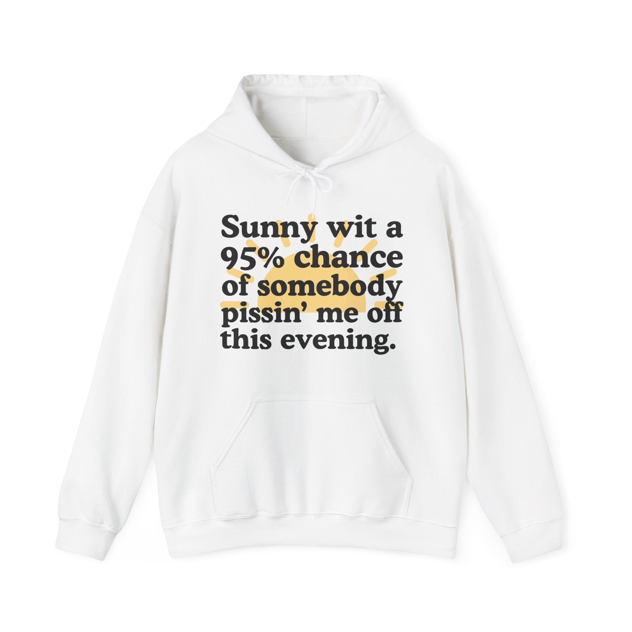 Sunny wit a 95% chance of Somebody Pissin' Me Off this Evening —  Funny Weather Forecast Hoodie