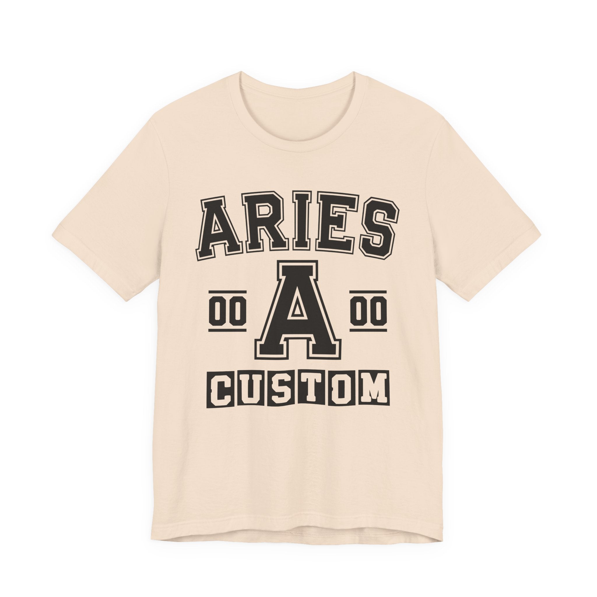 Custom Aries Varsity Tee Shirt — Customize Birthday Day/Month/Year - Customize Season/nation/Society