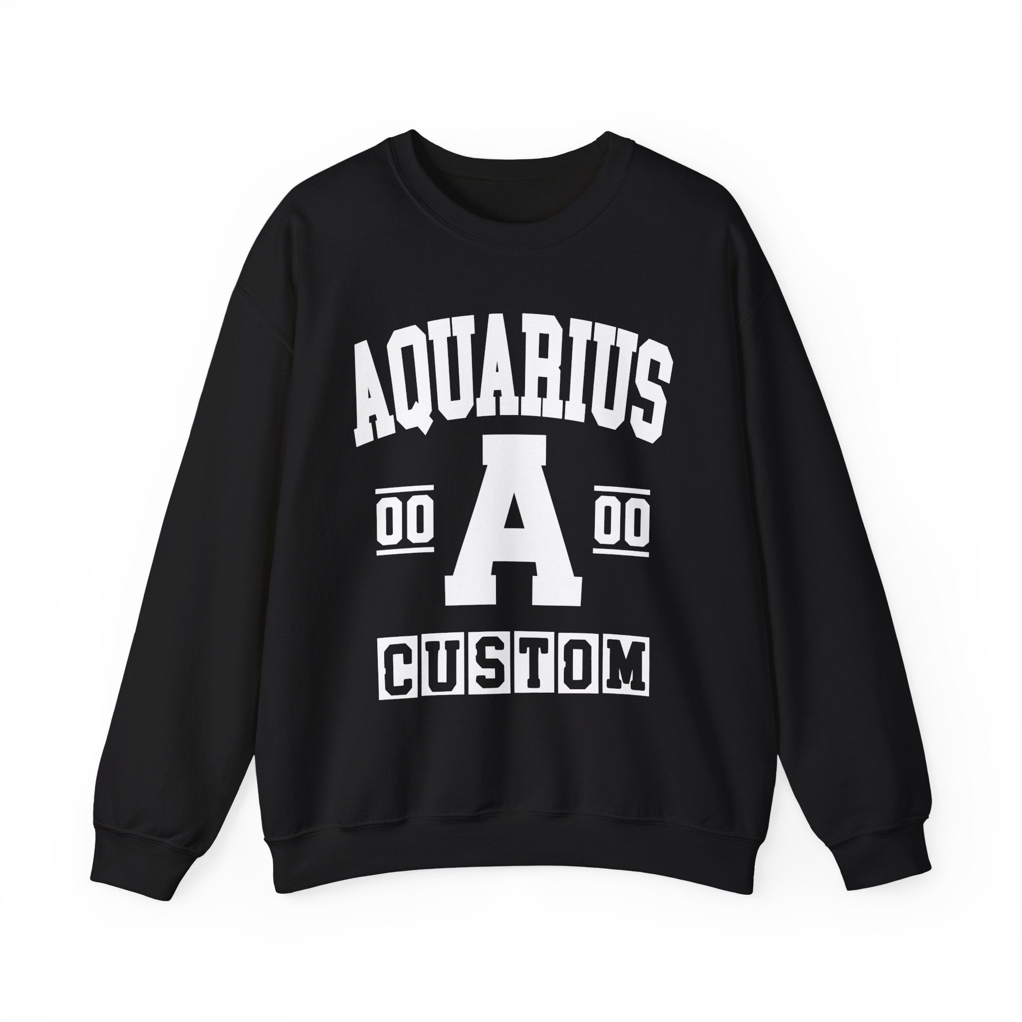 Custom Aquarius Varsity Sweatshirt - Customize Birthday Day/Month/Year - Customize Gemini Season/Nation