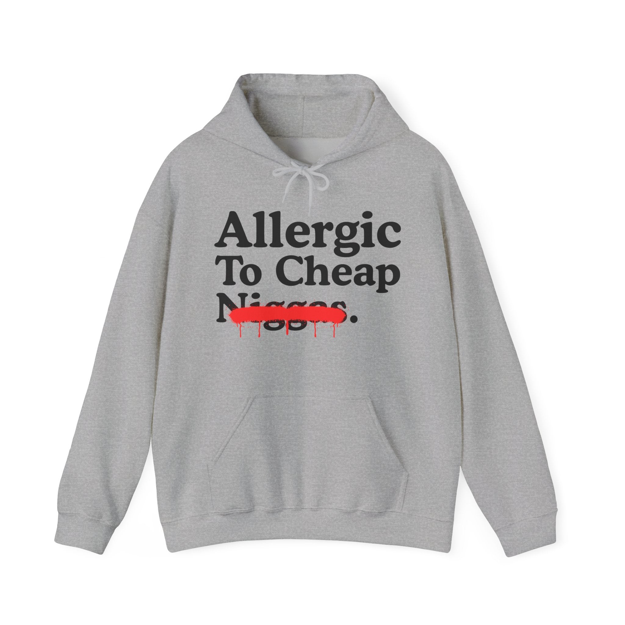 Allergic To Cheap Niggas — Sarcastic Statement Hoodie