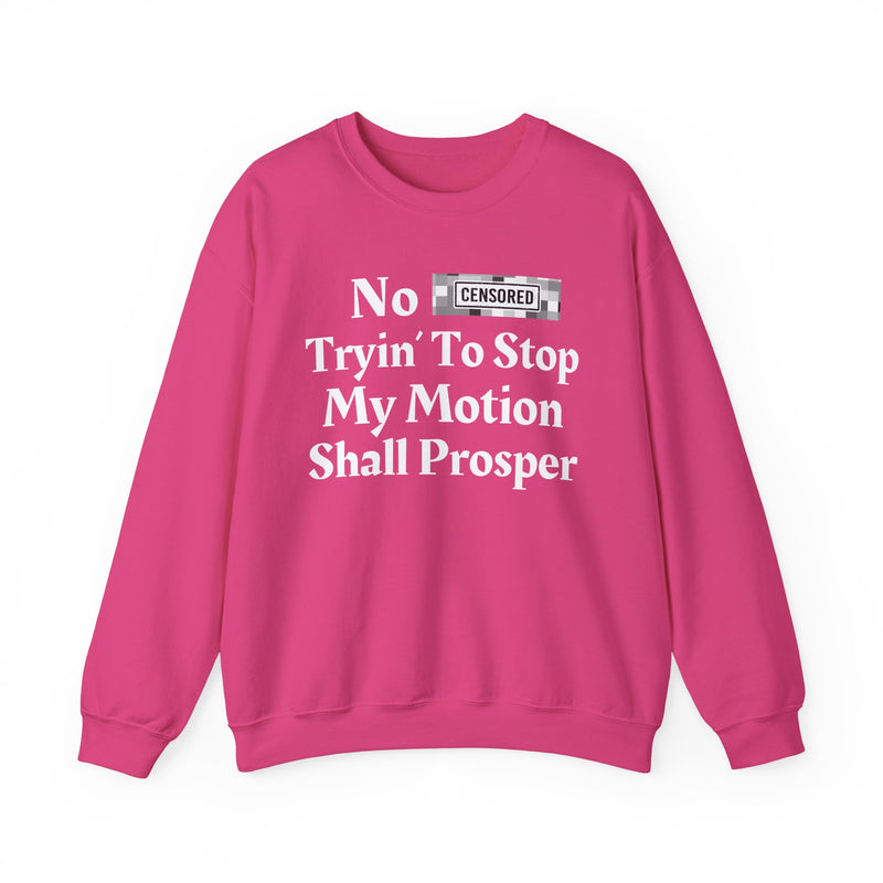 No Bitch Tryin' To Stop My Motion Shall Prosper — Sweatshirt