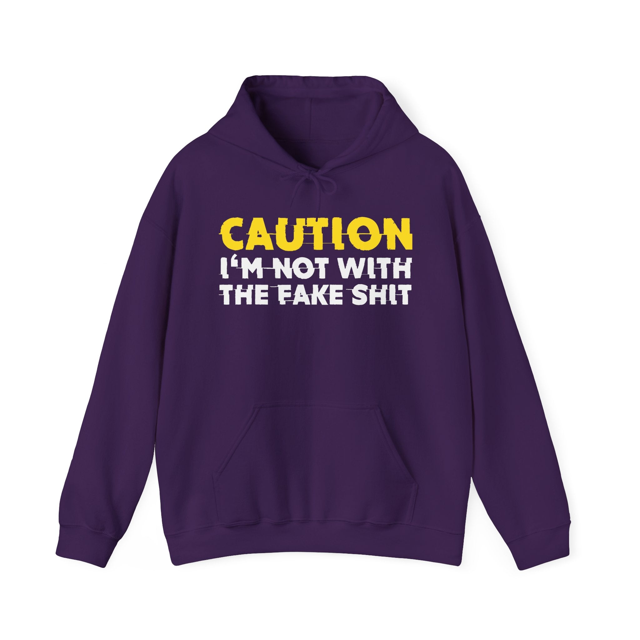 Caution I'm Not Wit The Fake Shit – Funny Warning Graphic Hoodie