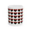 Pan-African Heart Pattern Ceramic Mug — 11oz & 15oz