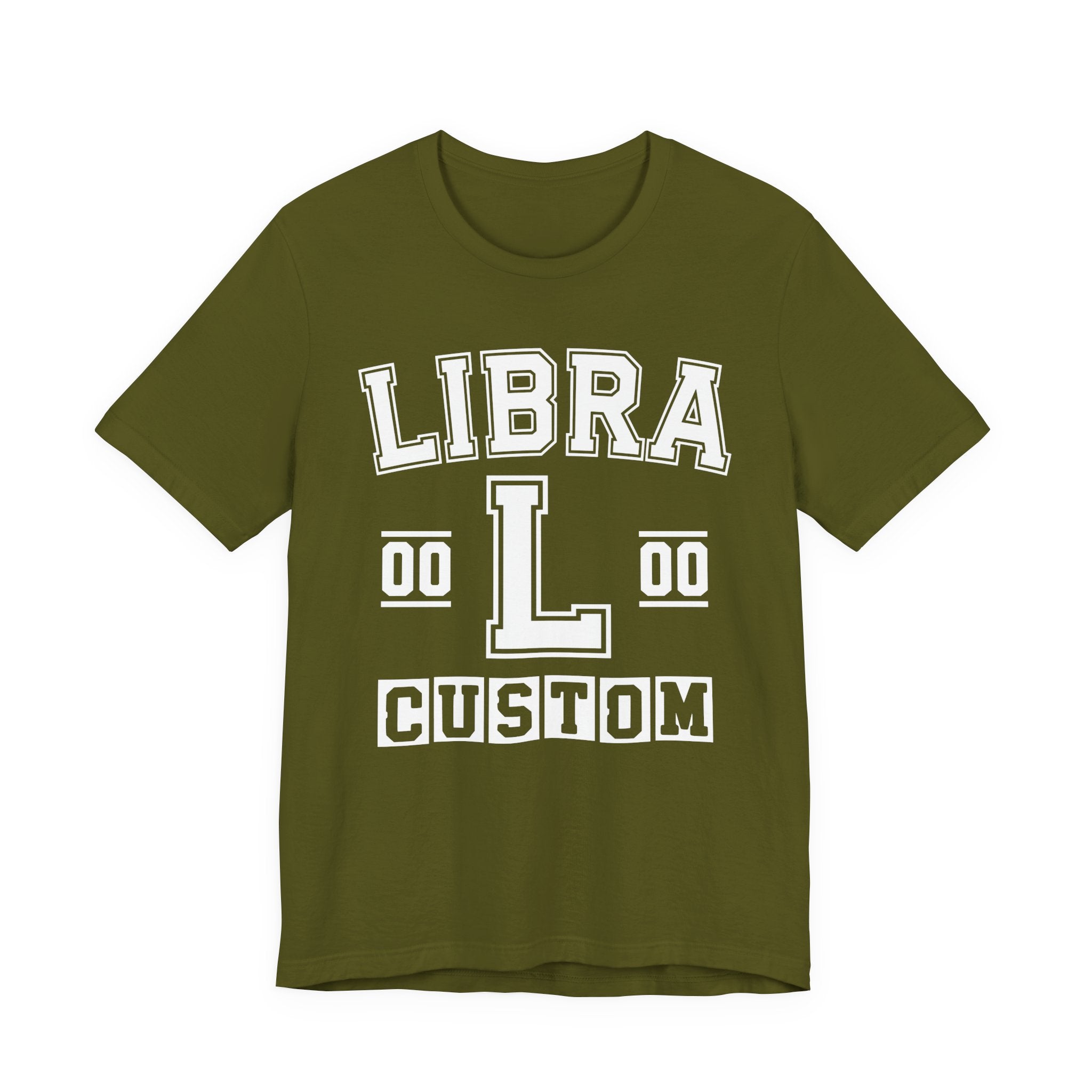 Custom Libra Varsity Tee Shirt — Customize Birthday Day/Month/Year - Customize Season/nation/Society