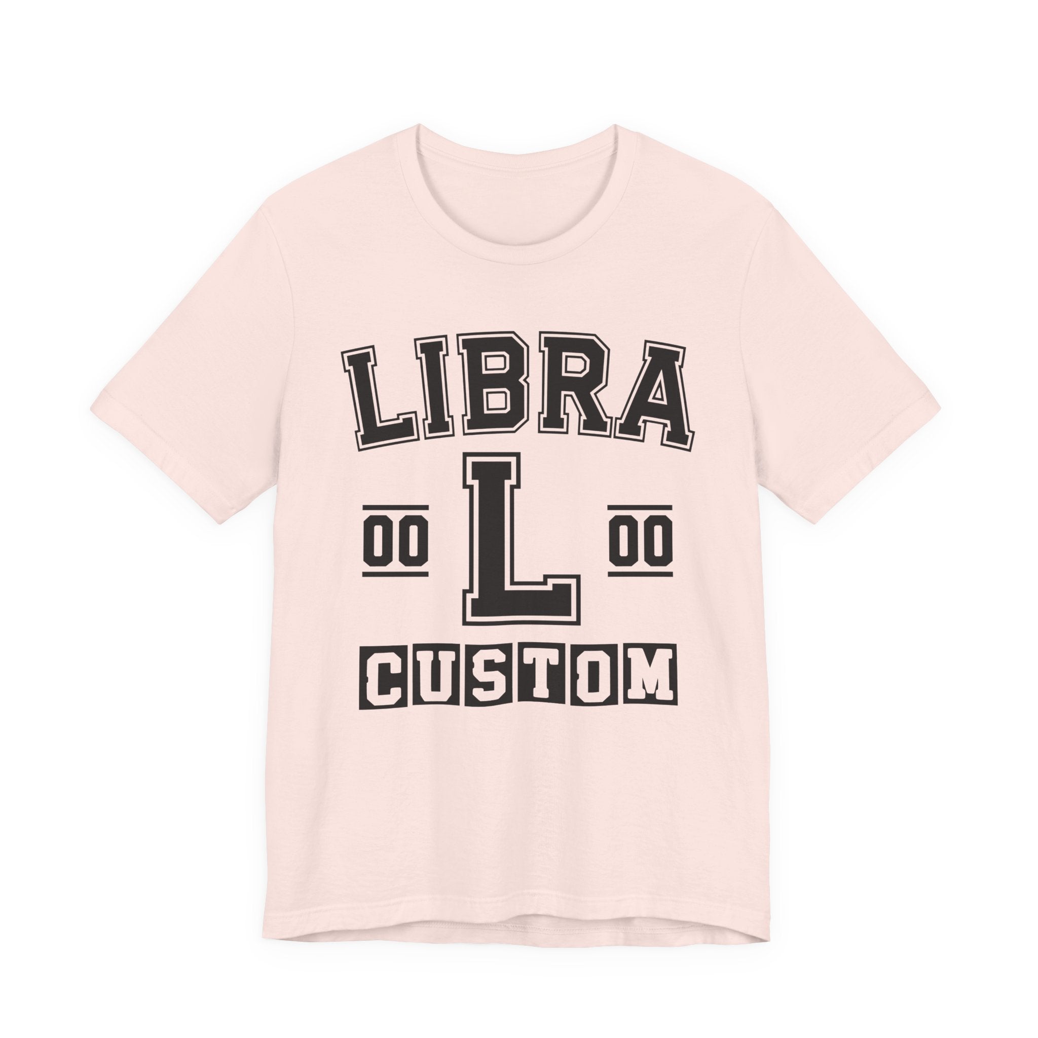 Custom Libra Varsity Tee Shirt — Customize Birthday Day/Month/Year - Customize Season/nation/Society