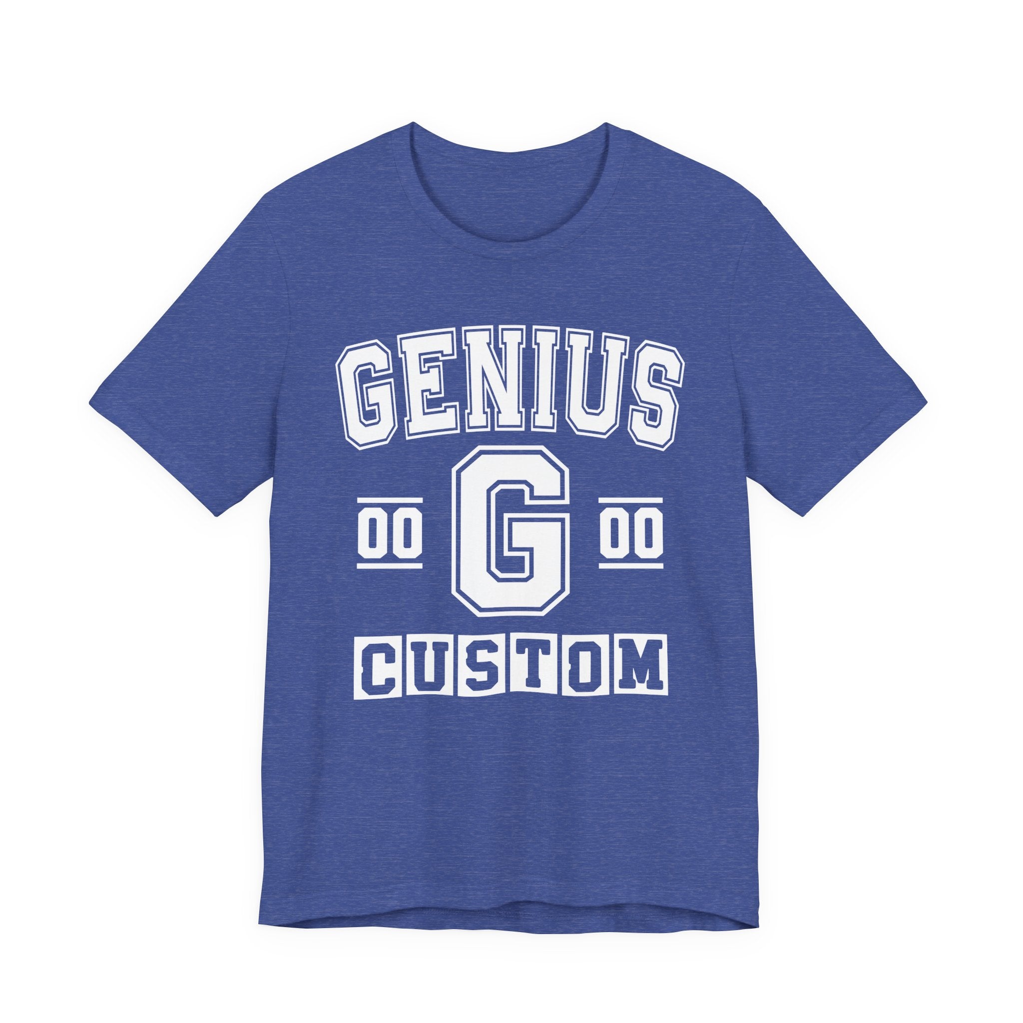 Custom Genius Varsity T-Shirt — Customize Birthday Day/Month/Year — Customize Season/nation/Society