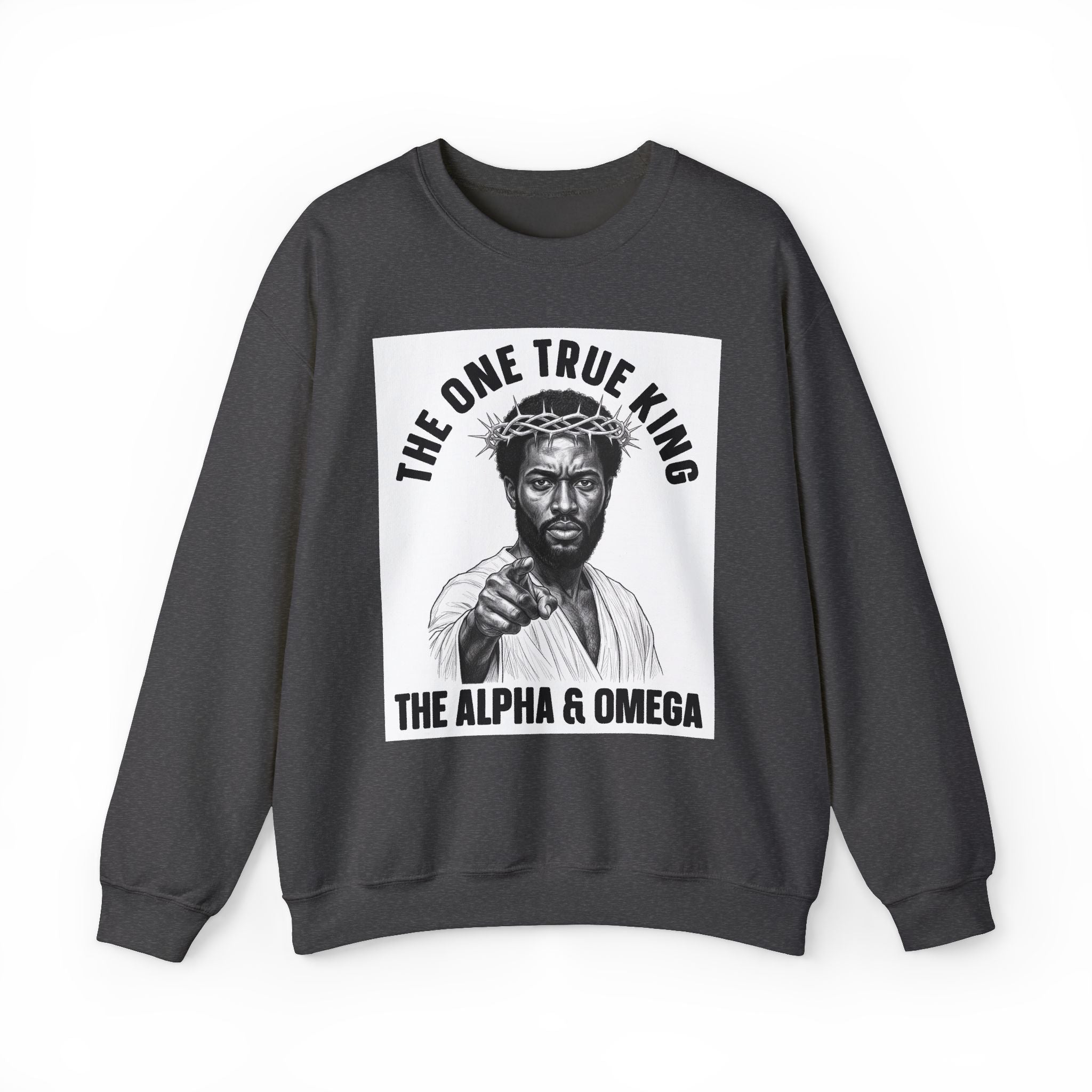 The One True King The Alpha & Omega (Black Jesus) — Sweatshirt