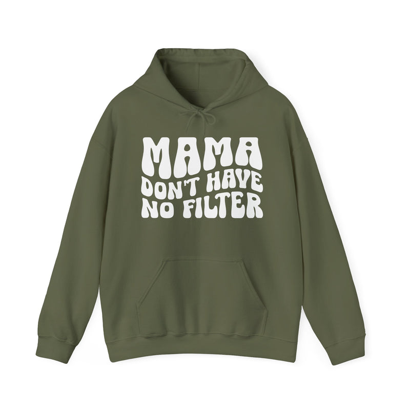 Mama Don't Have No Filter Hoodie (wavy solid print)