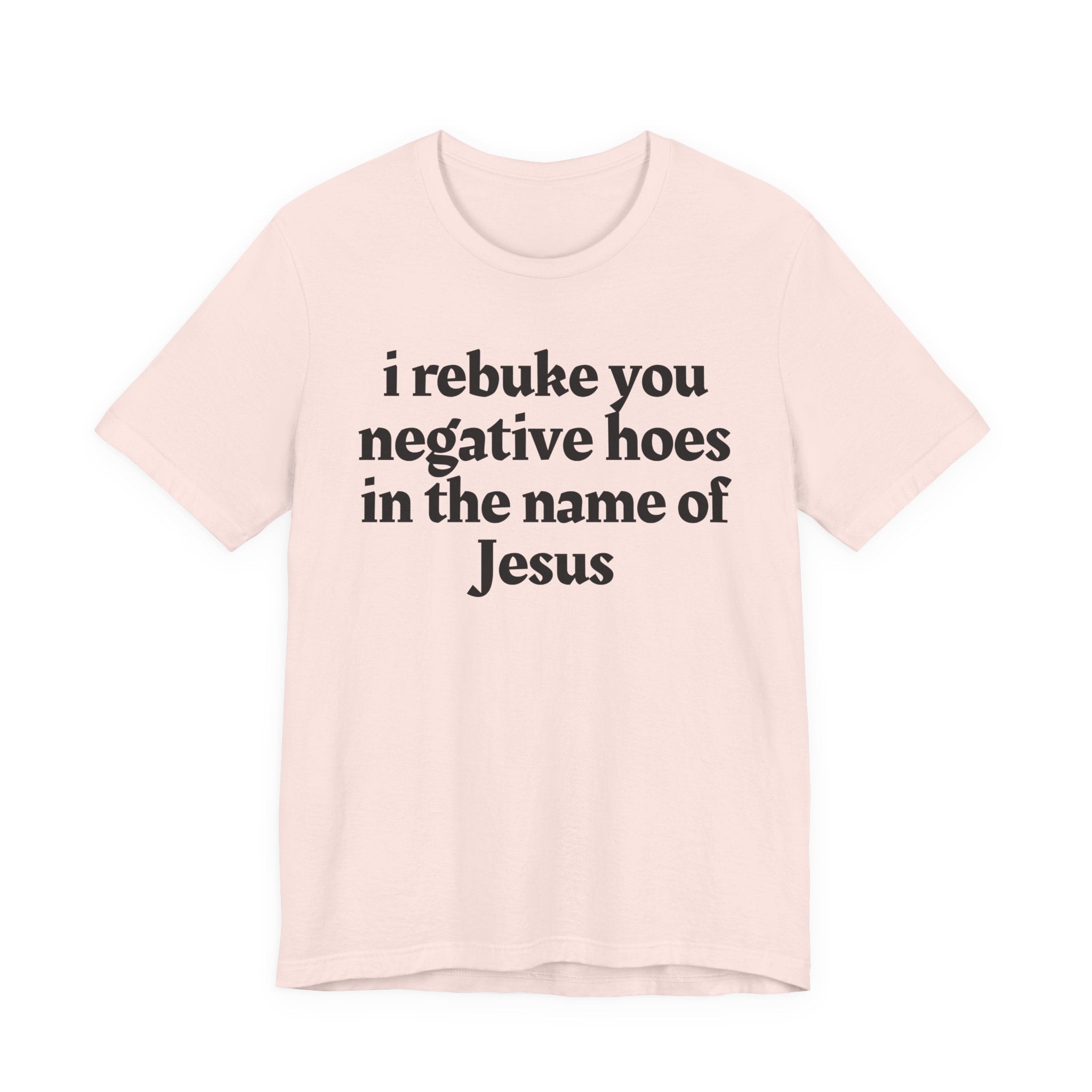 I Rebuke You Negative Hoes in the Name of Jesus — Christian Humor T-Shirt