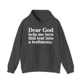 Dear God Help Me Turn This Test Into A Testimony – Inspirational Christian Prayer Hoodie