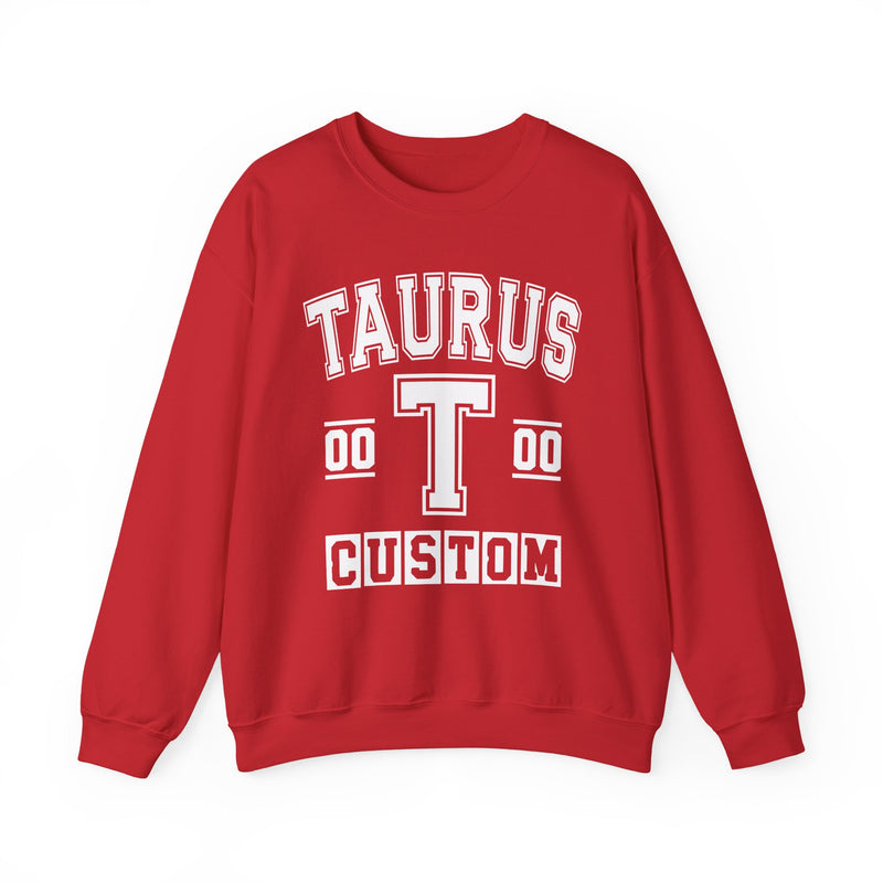 Custom Taurus Varsity Sweatshirt — Customize Birthday Day/Month/Year — Customize Gemini Season/Nation